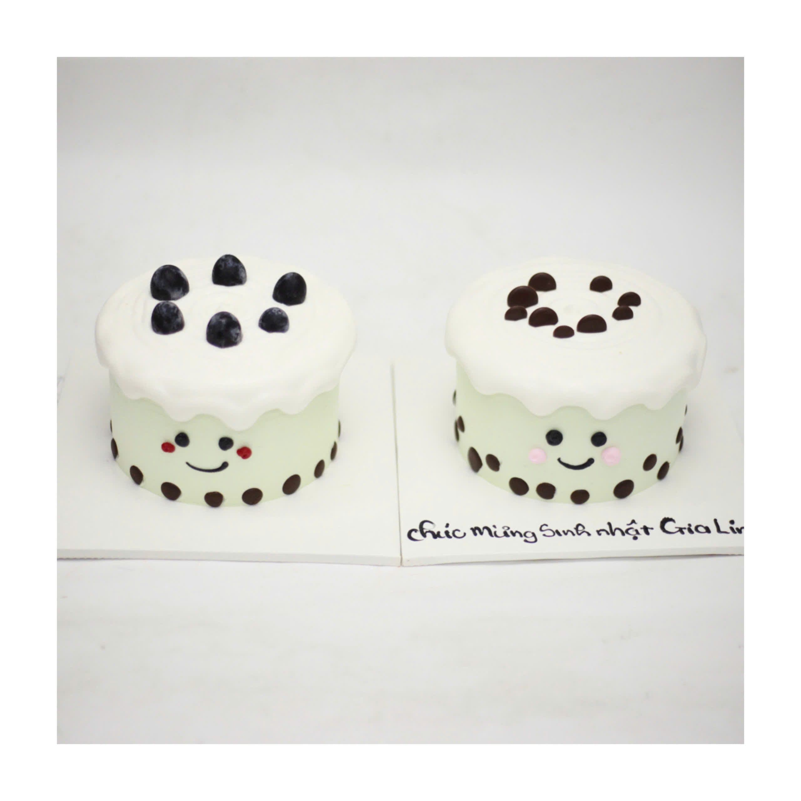 Bánh kem trà sữa trân châu blueberry độc đáo