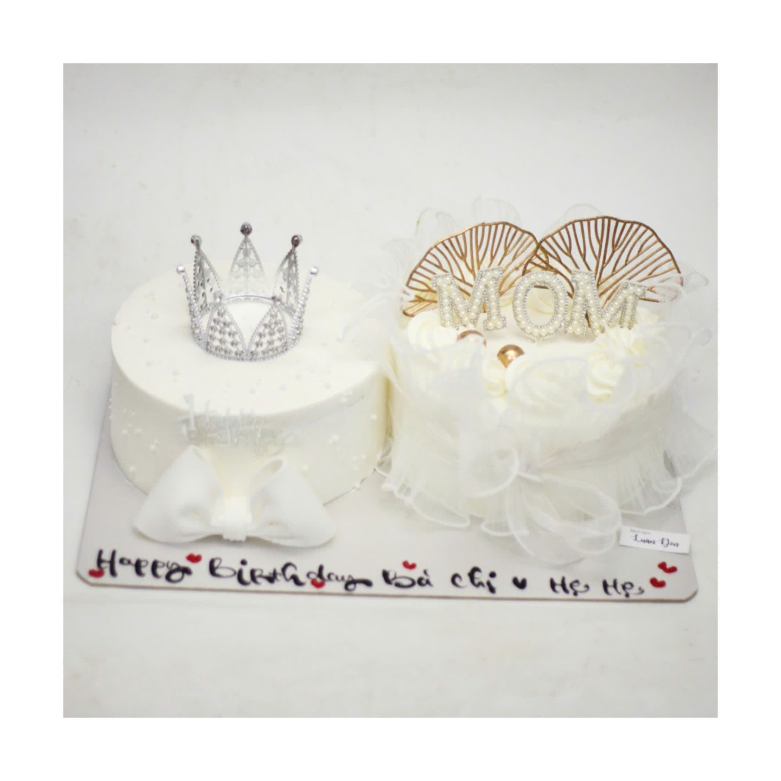 Cặp bánh kem vương miện và Mom sang trọng