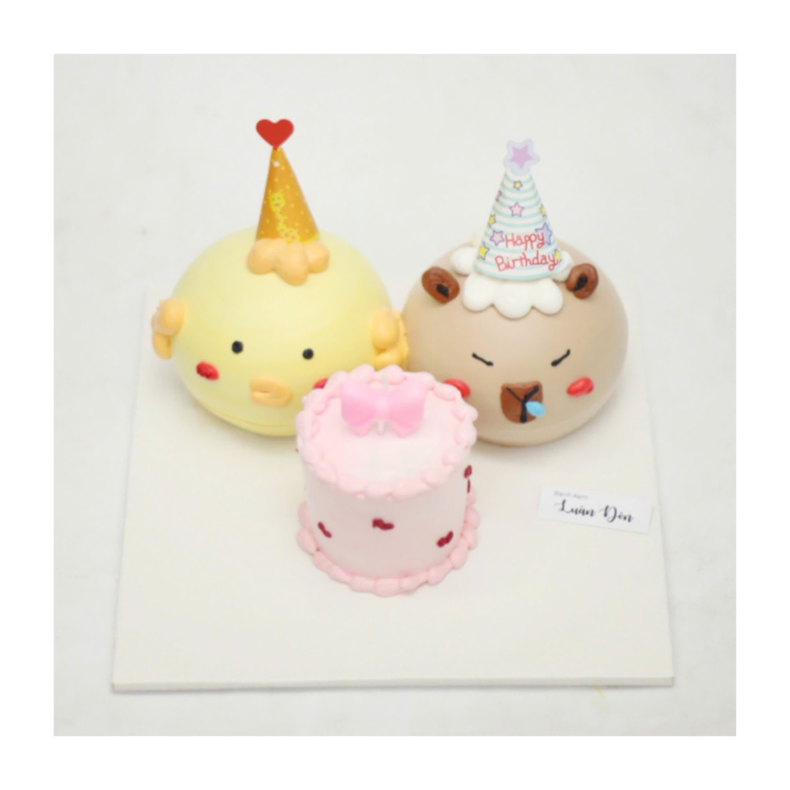 Set bánh thú nổi mini pastel