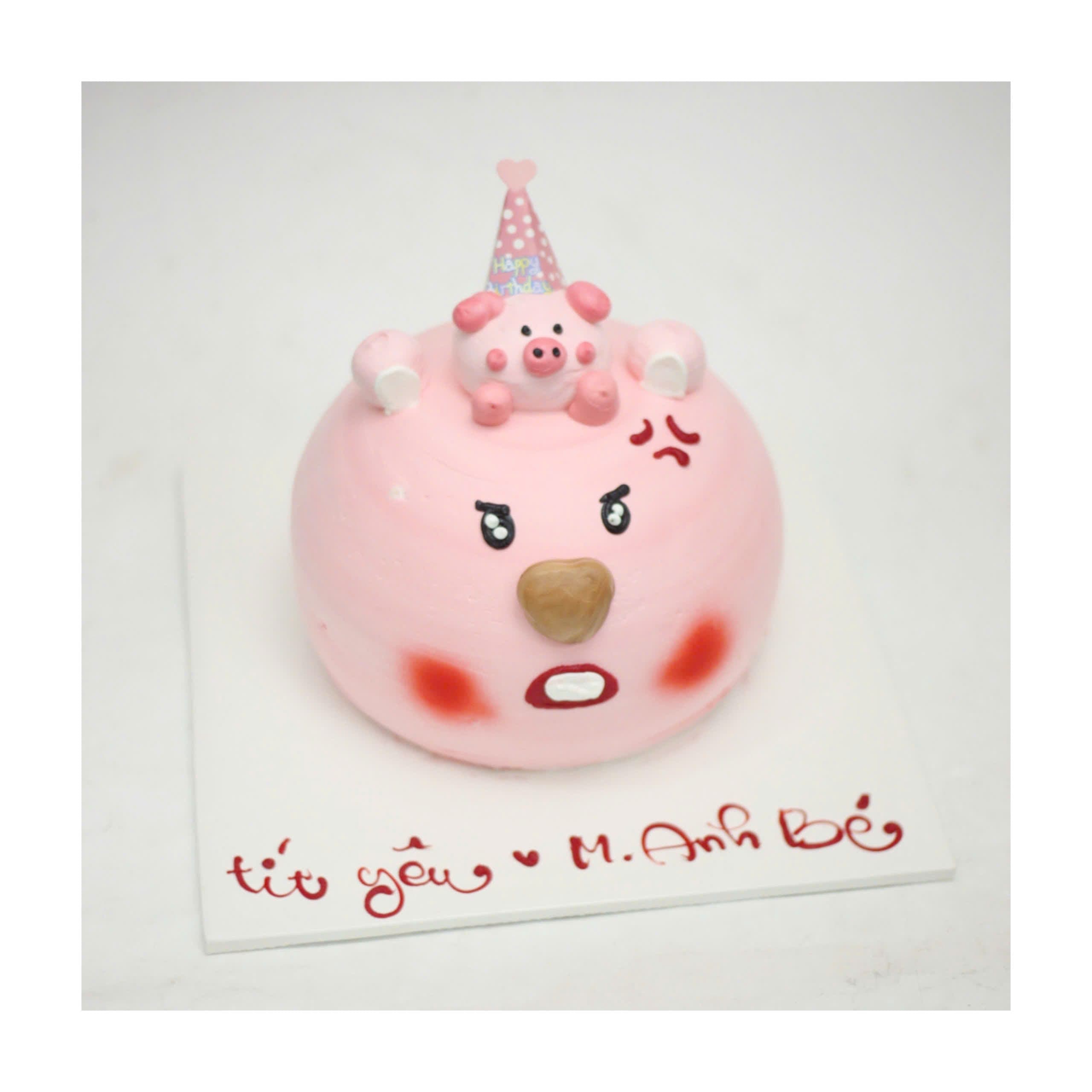 Bánh kem heo hồng ngộ nghĩnh