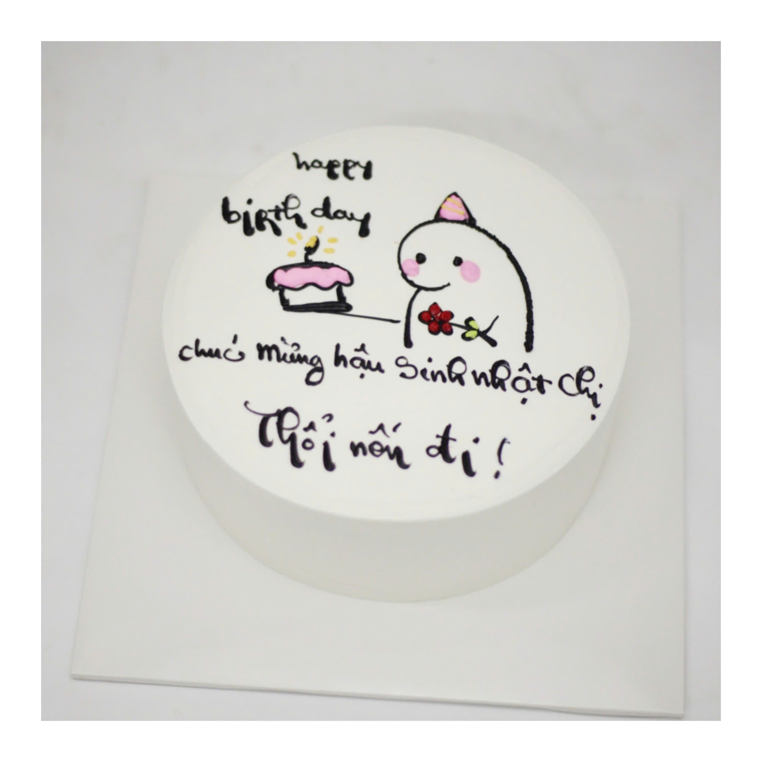 Bánh bento trắng vẽ nhân vật dễ thương