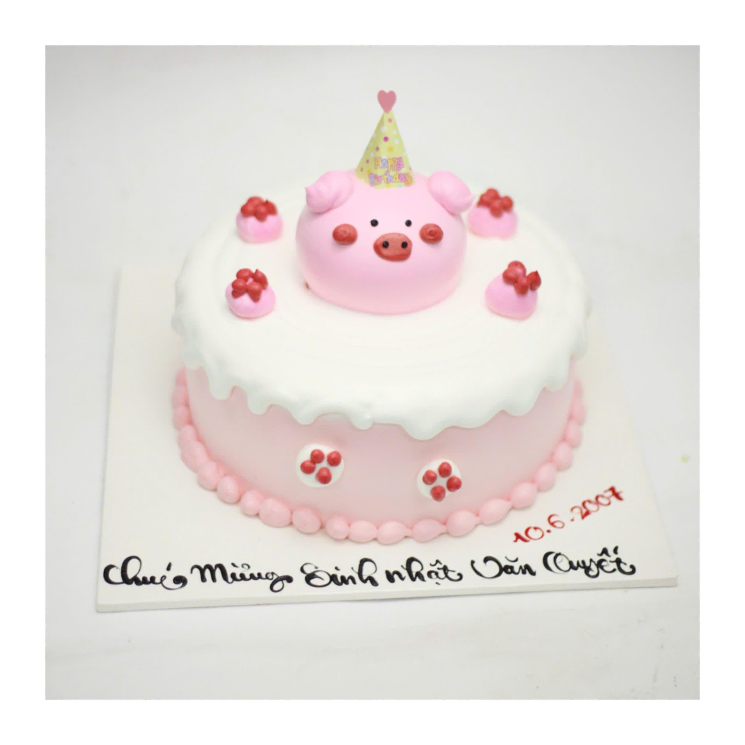 Bánh kem heo hồng ngộ nghĩnh