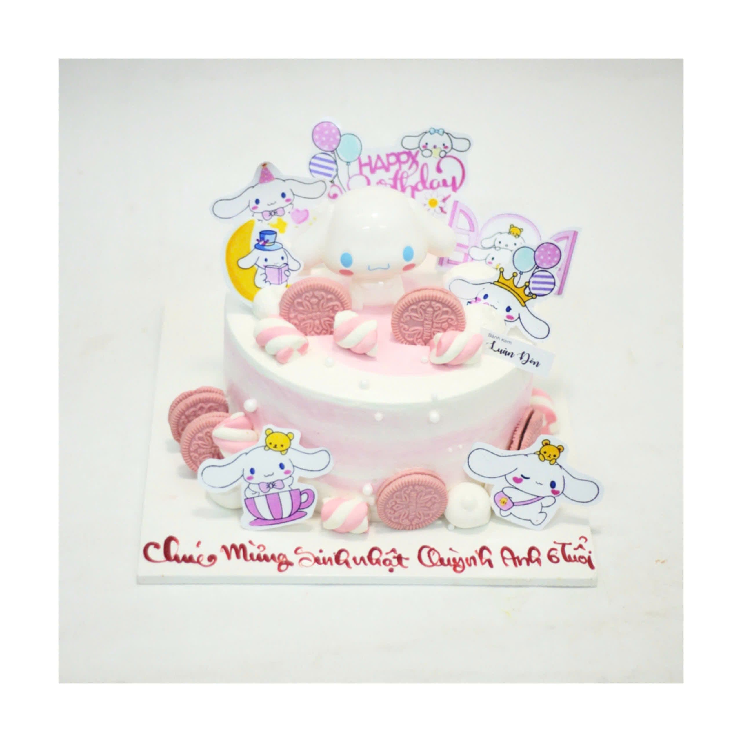 Bánh kem Cinnamoroll hồng pastel dễ thương