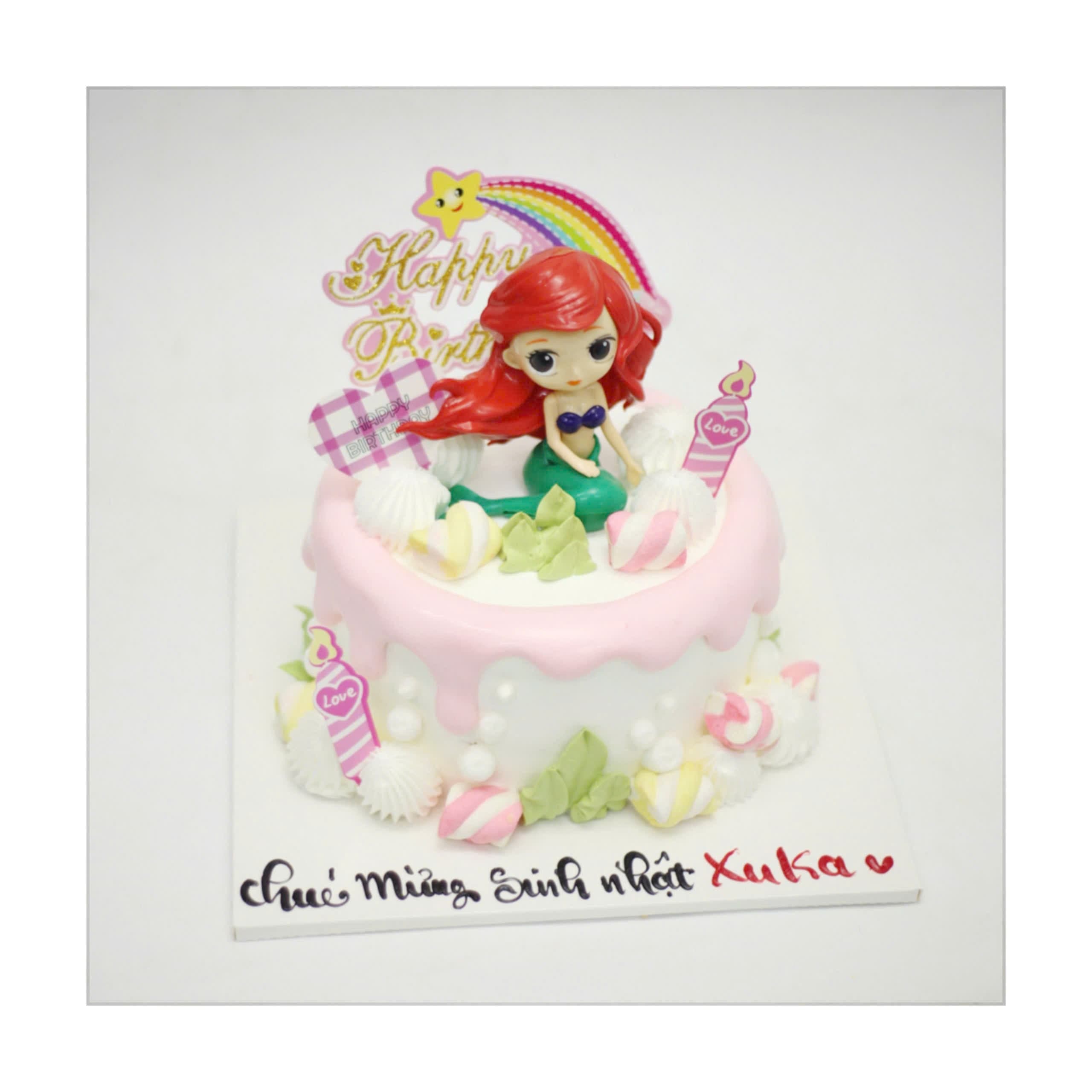 Bánh kem nàng tiên cá tóc đỏ