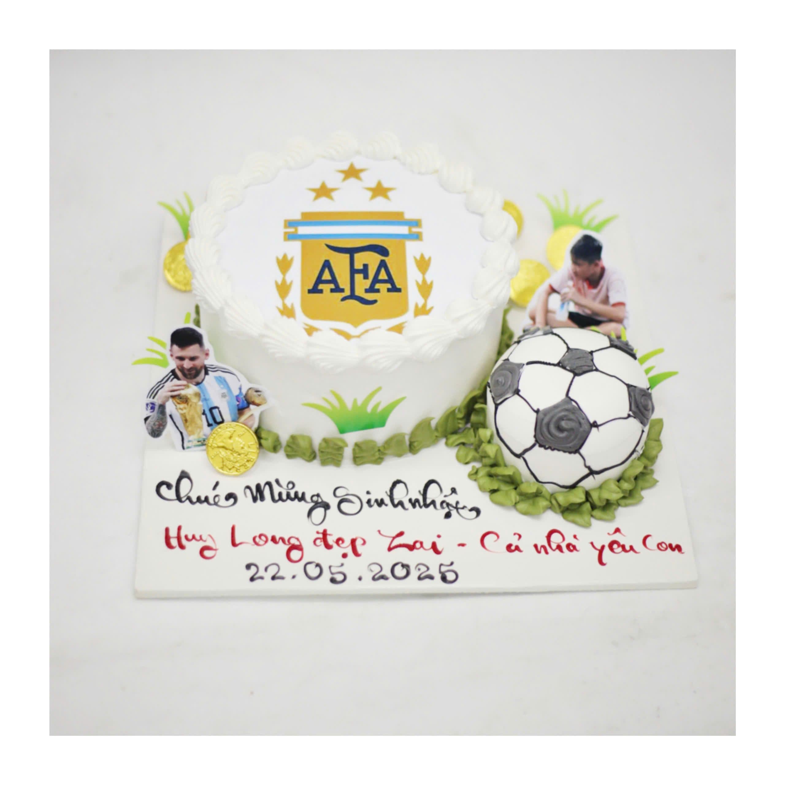 Bánh kem bóng đá biểu tượng Argentina Messi