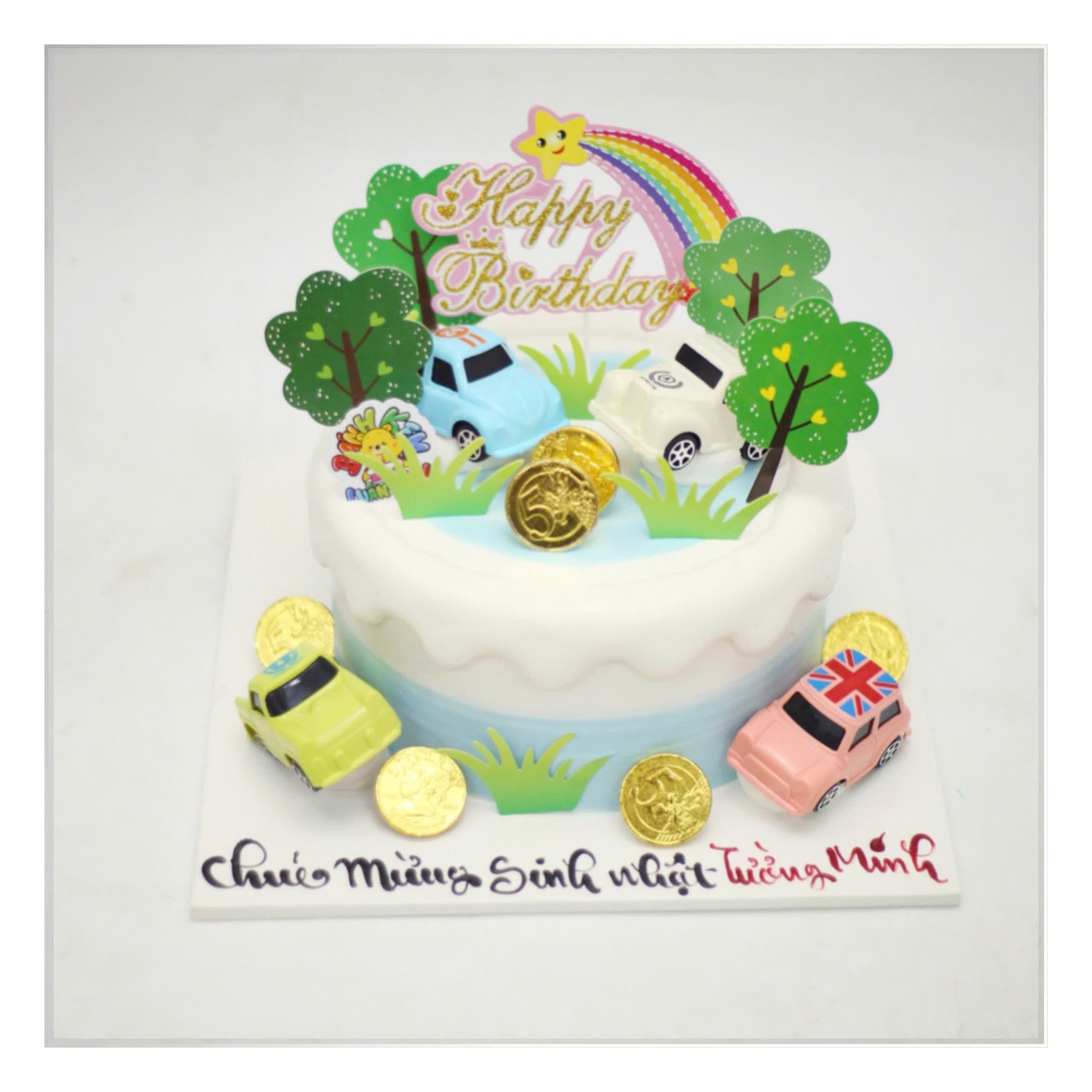Bánh kem ô tô mini vui nhộn cho bé