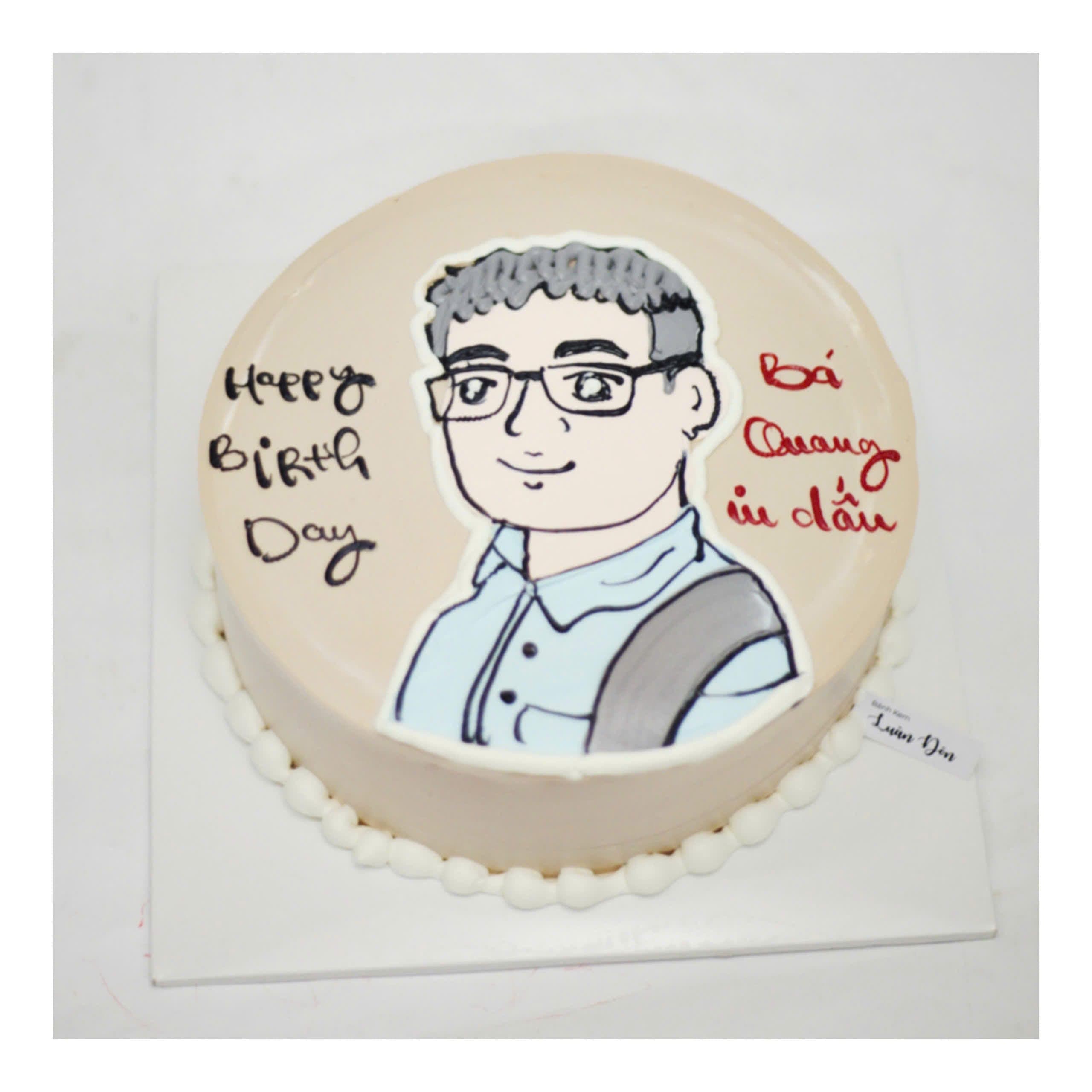 Bánh kem in hình chân dung sáng tạo