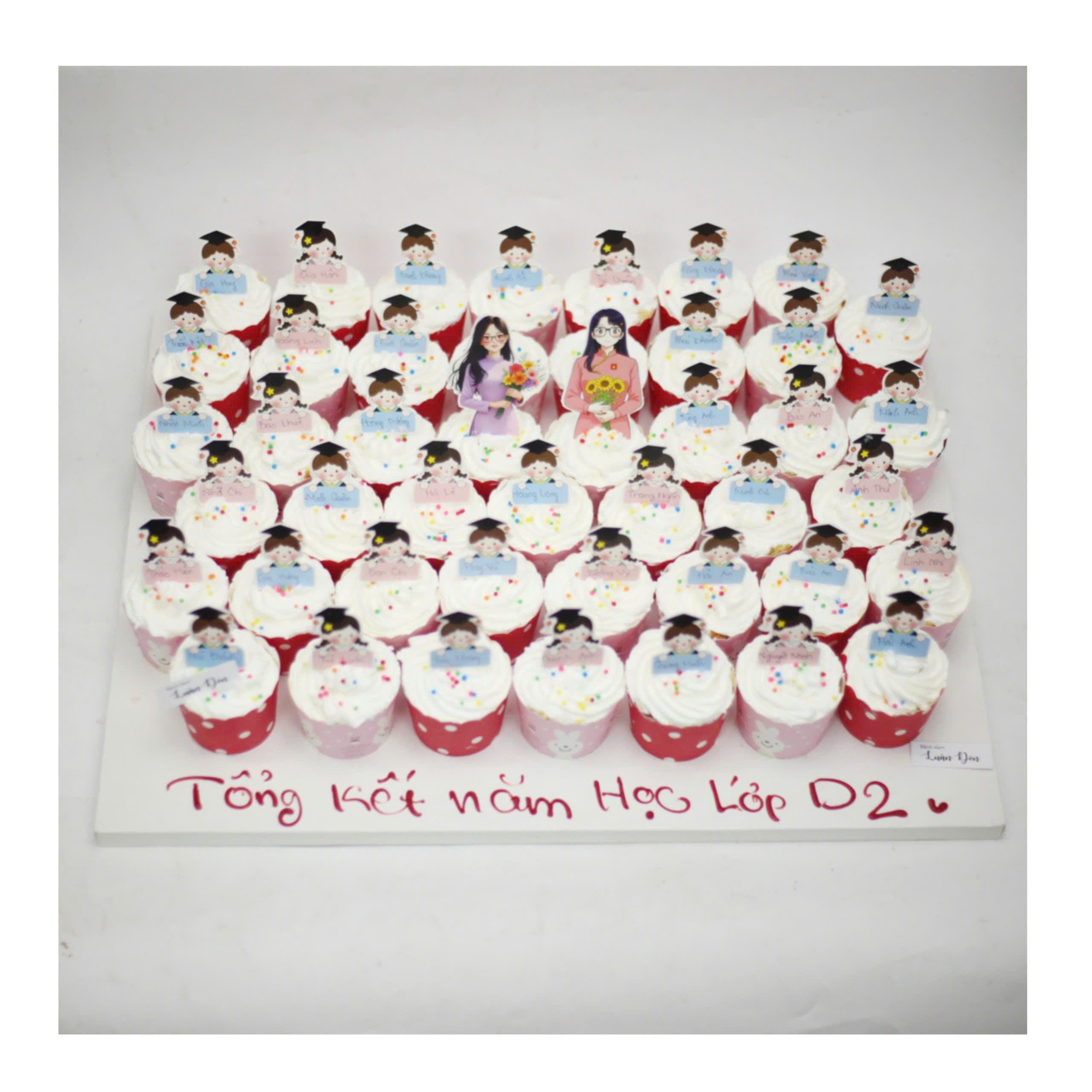 Set cupcake tổng kết năm học lớp D2