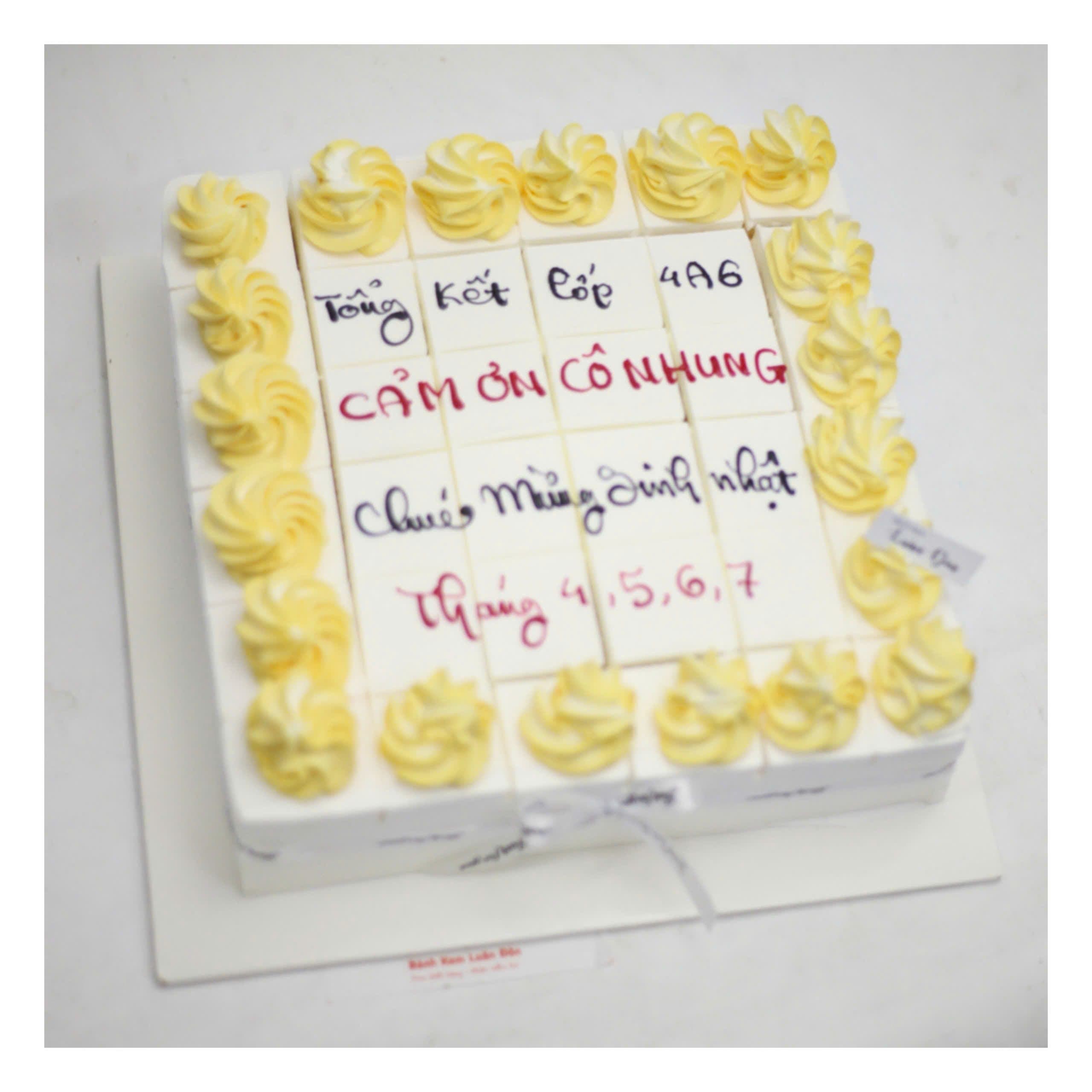 Bánh kem chữ nhật chúc mừng tổng kết