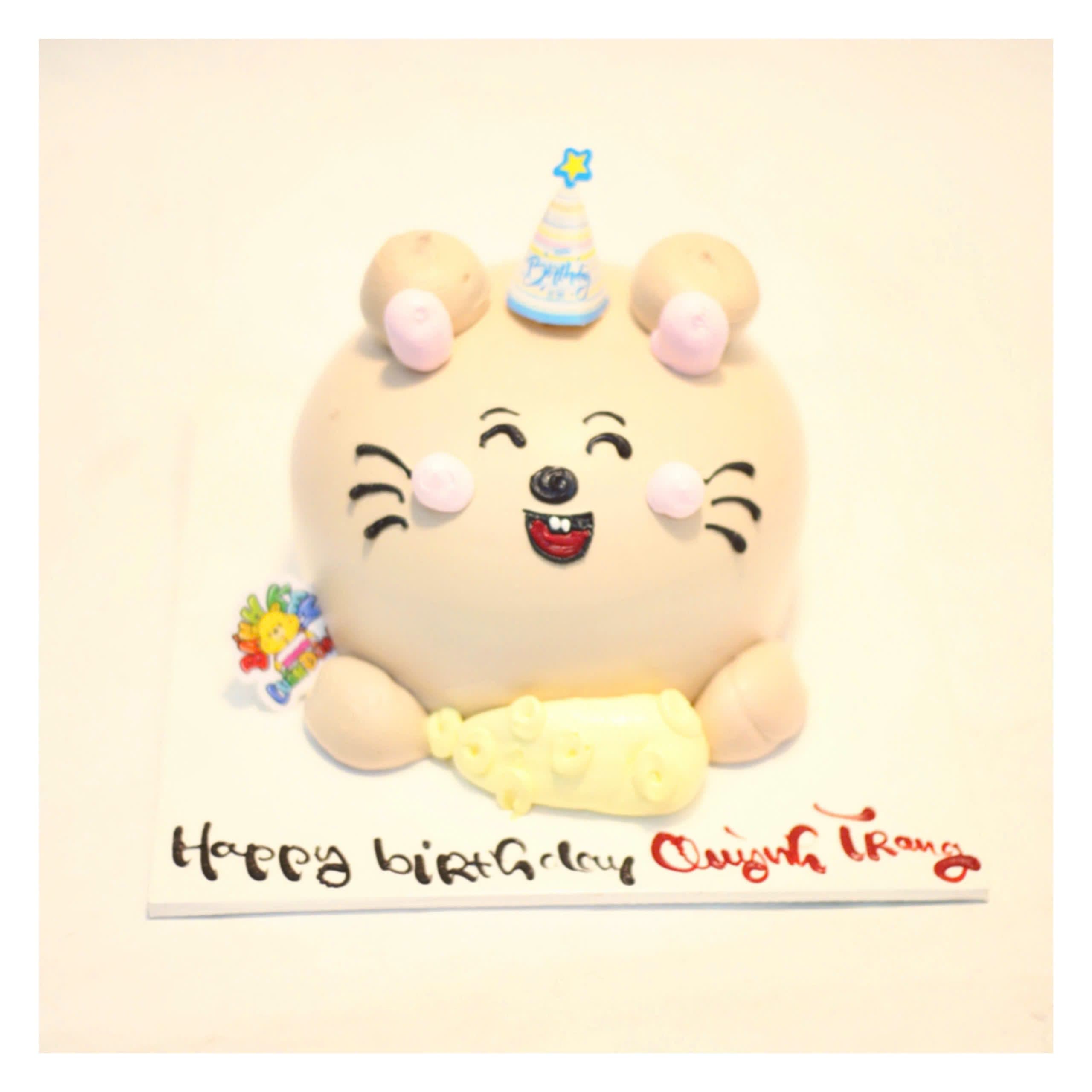 Bánh kem tạo hình chú chuột vui nhộn