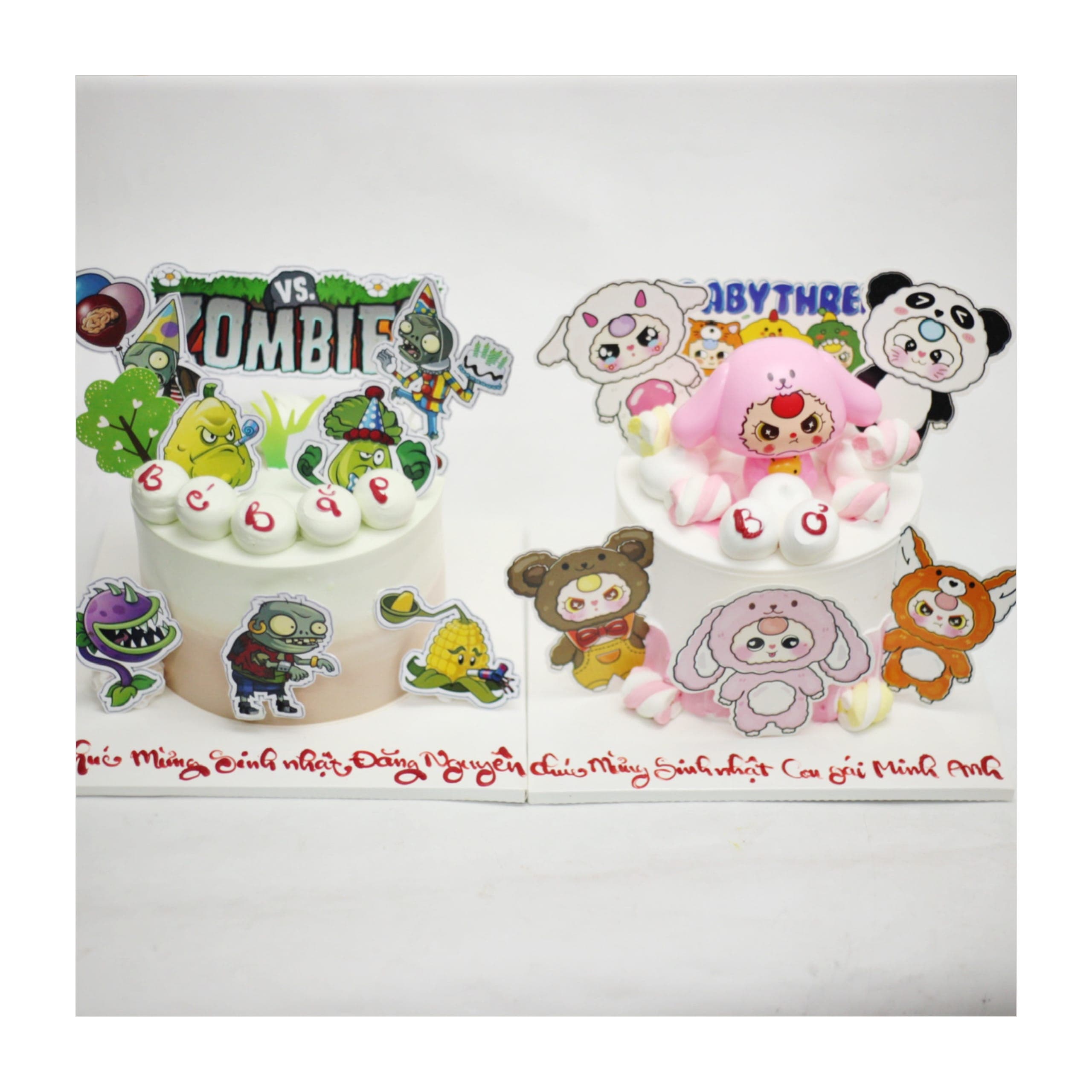 Bánh kem đôi chủ đề Zombie và Baby Three