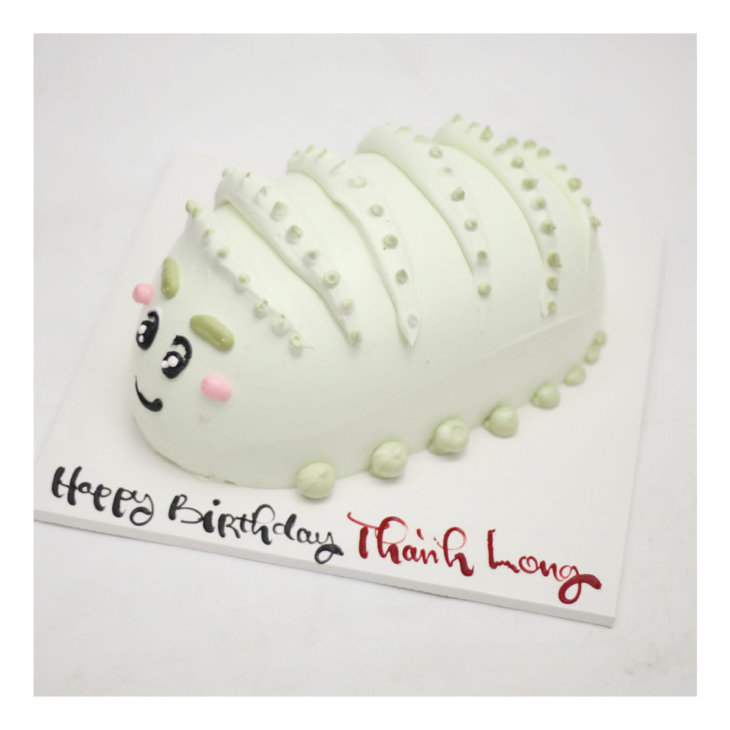 Bánh kem tạo hình con sâu xanh ngộ nghĩnh