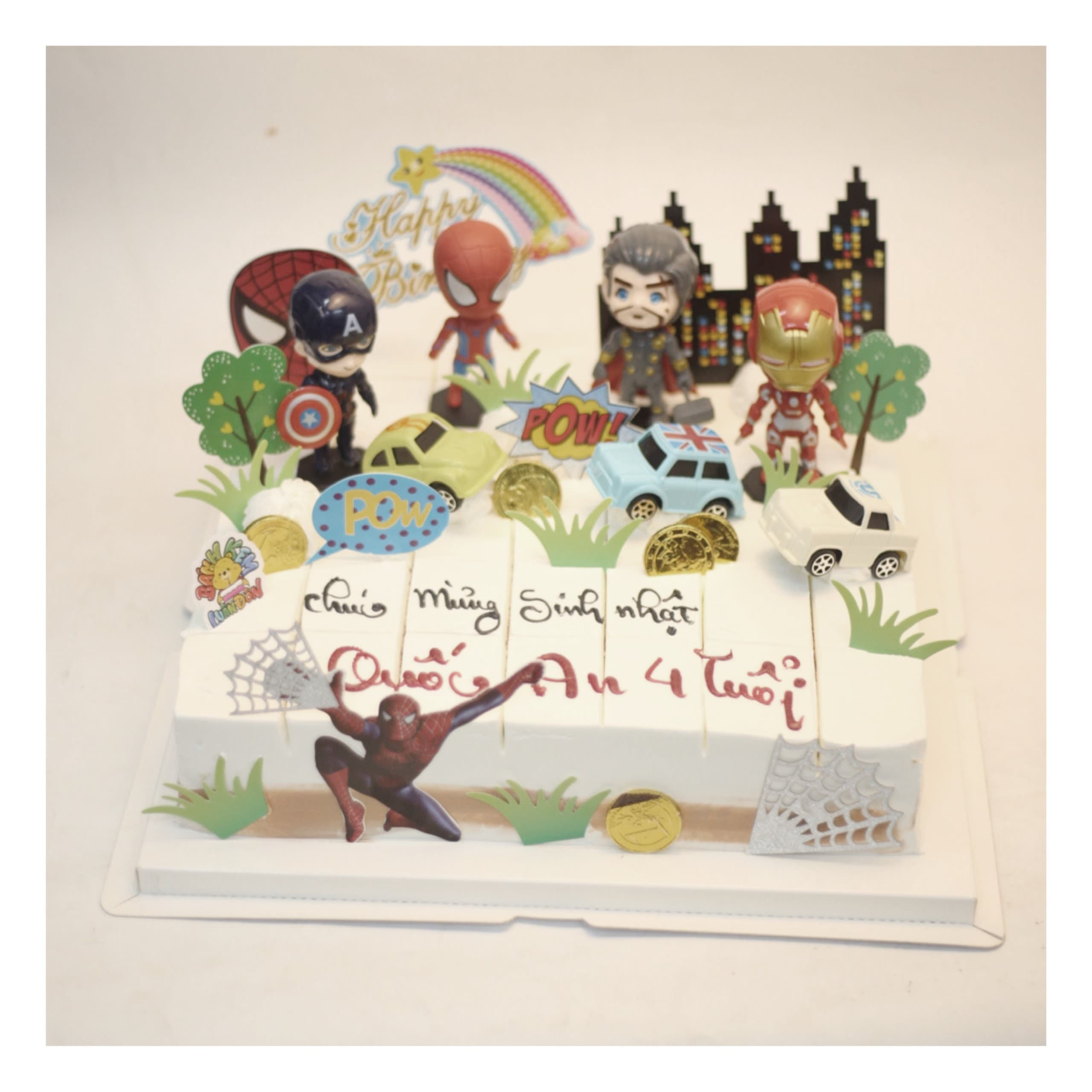 Bánh kem siêu anh hùng Avengers cho bé trai