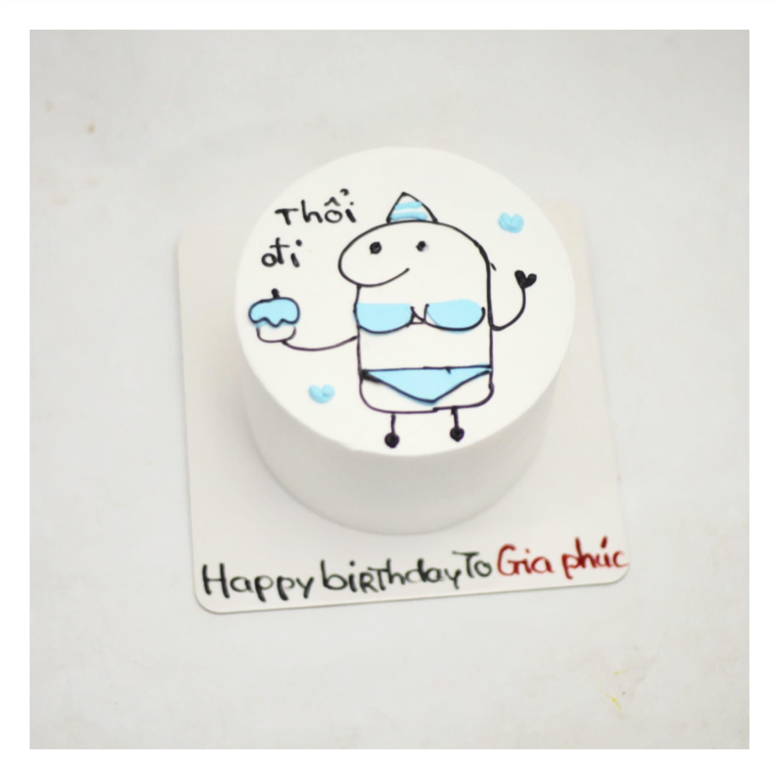 Bento cake vẽ nhân vật hoạt hình đáng yêu