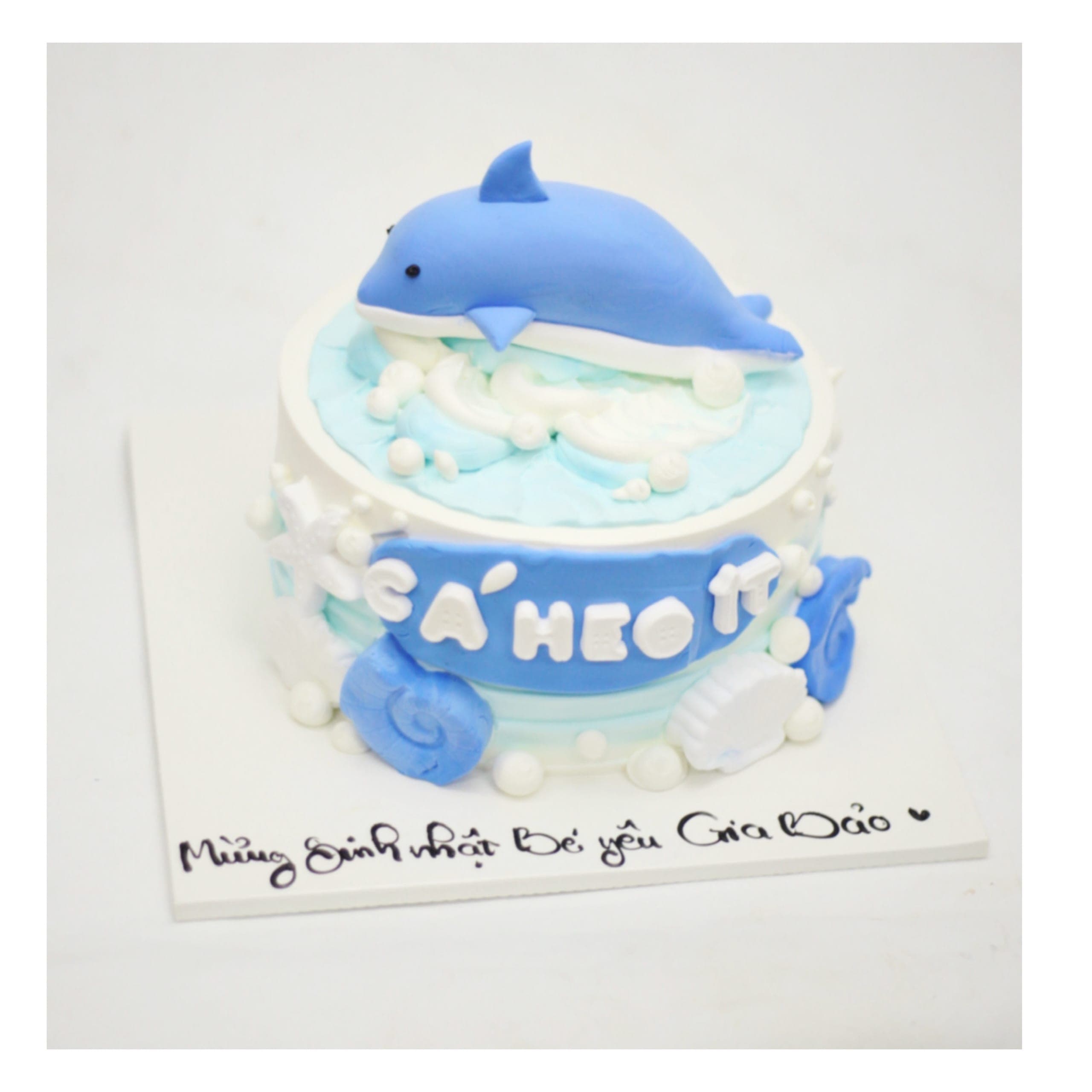 Bánh kem chú cá heo đại dương xanh