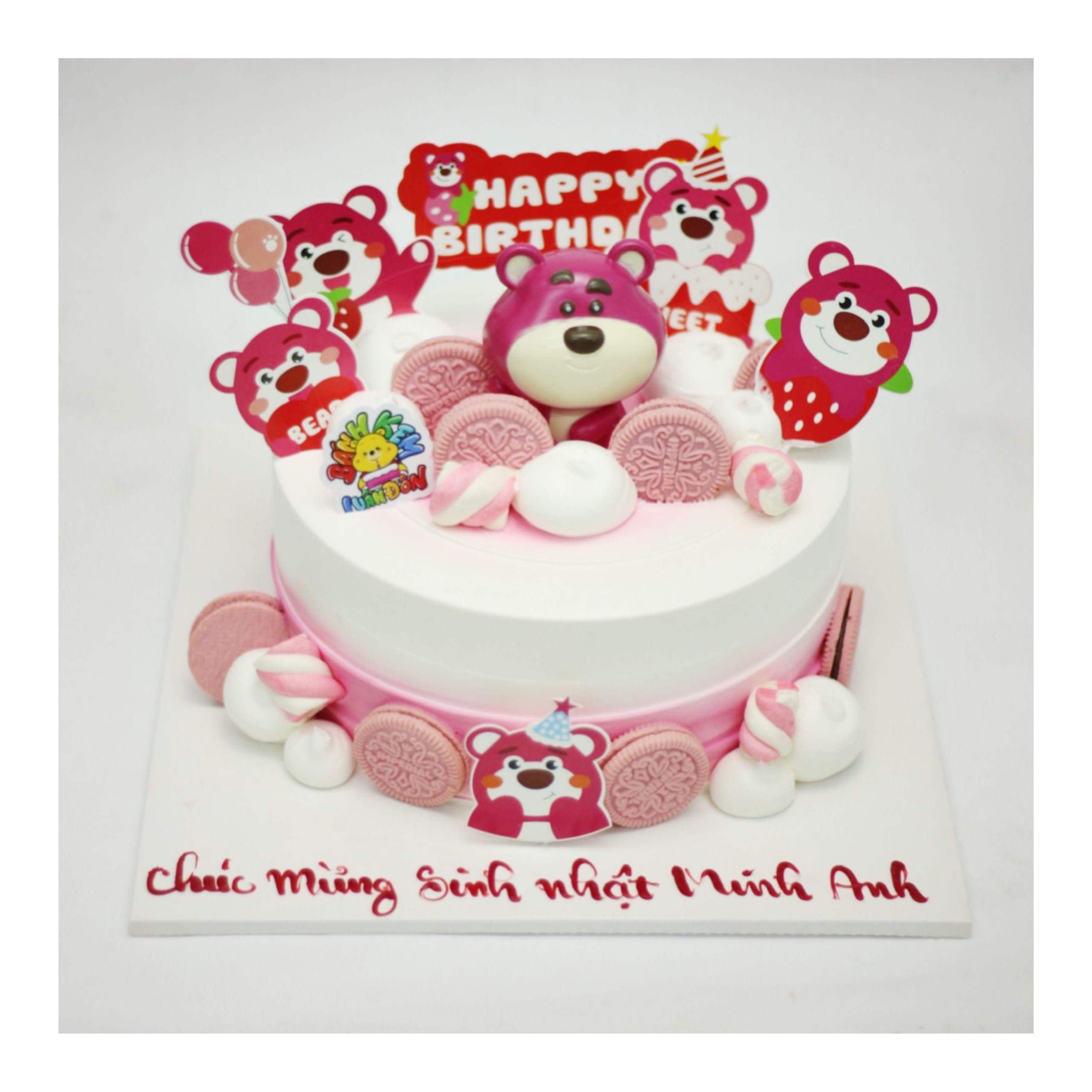 Bánh kem gấu dâu Lotso đáng yêu