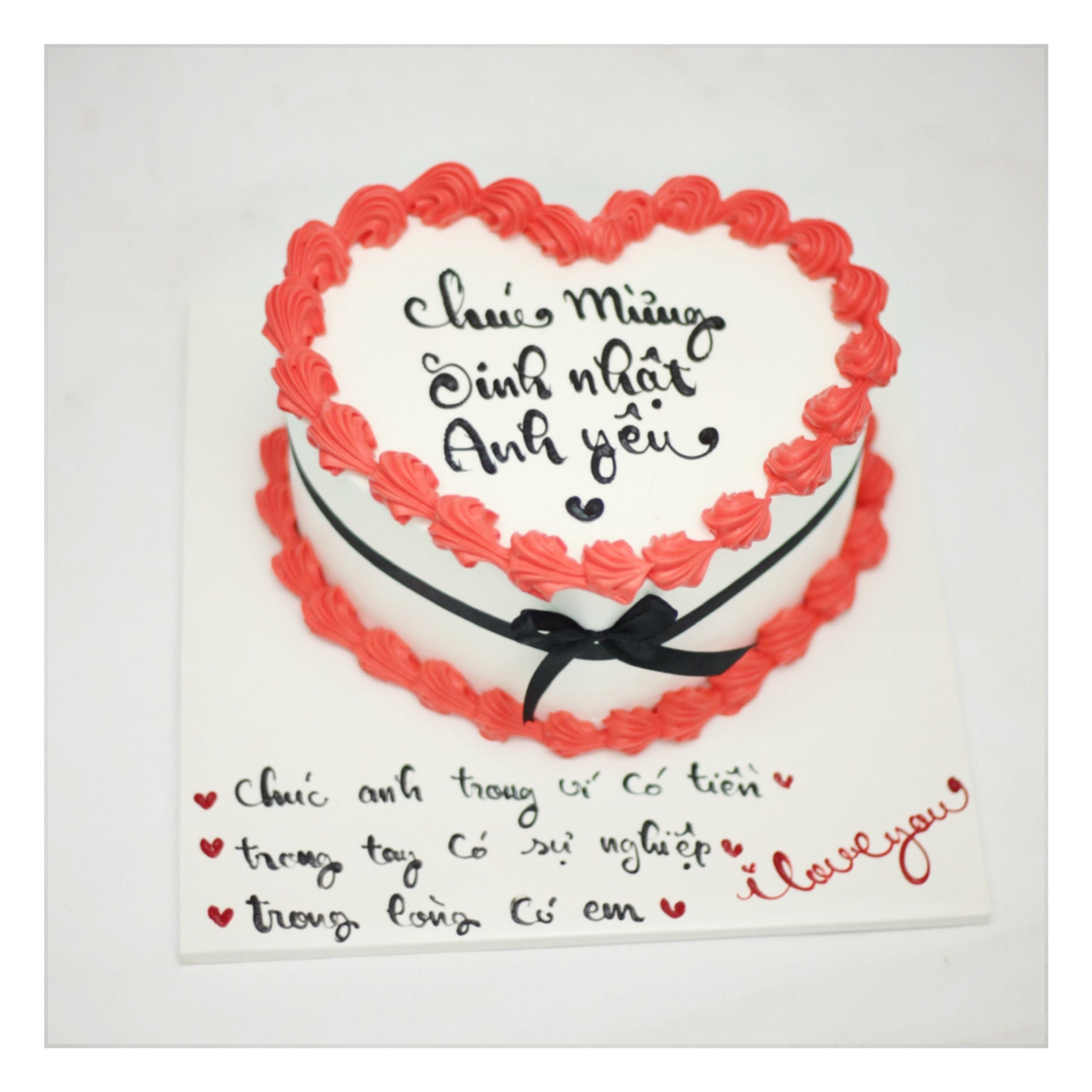 Bánh kem trái tim lãng mạn cho người yêu