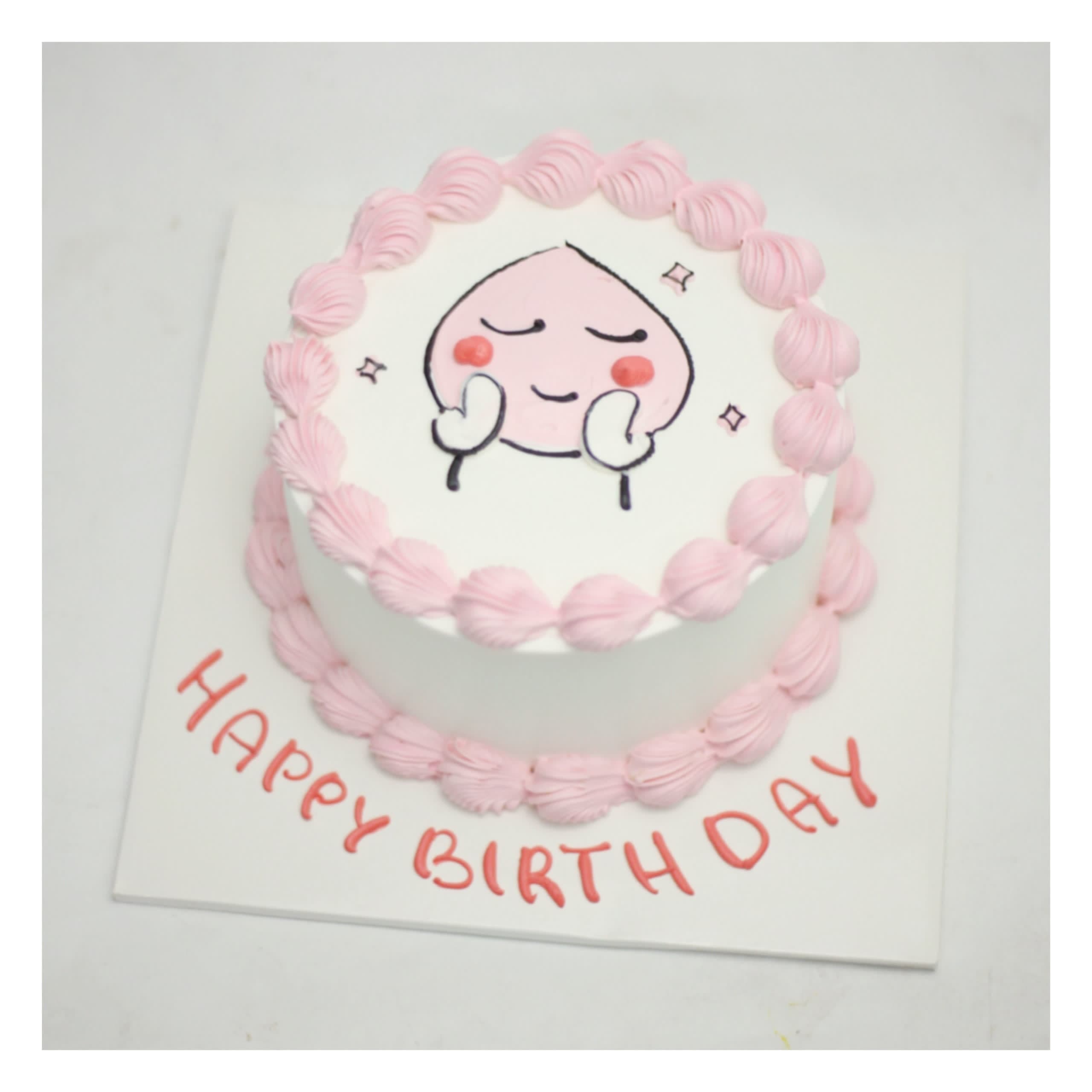 Bánh kem Bento nhân vật đào hồng dễ thương