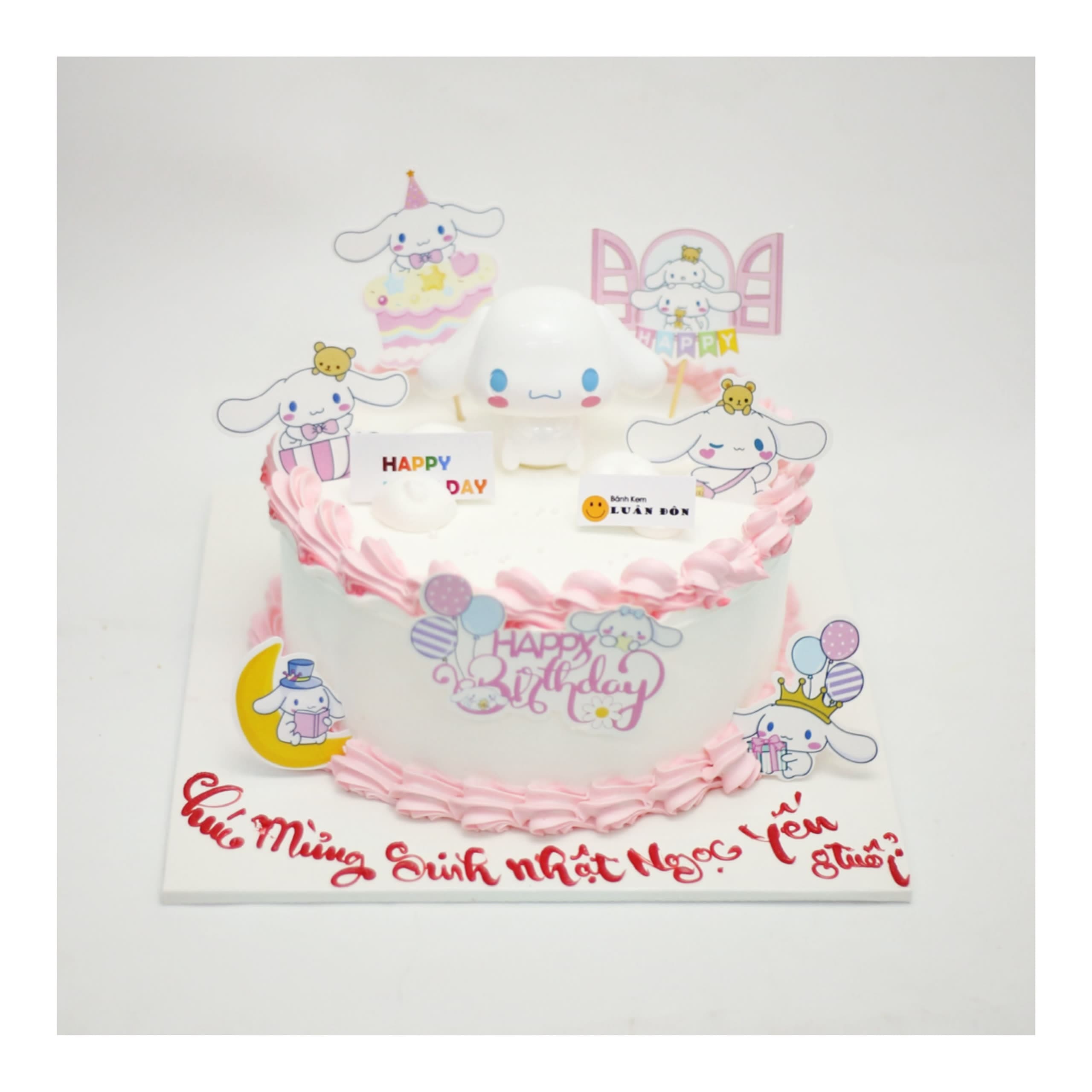 Bánh kem Cinnamoroll trắng hồng nhẹ nhàng đáng yêu