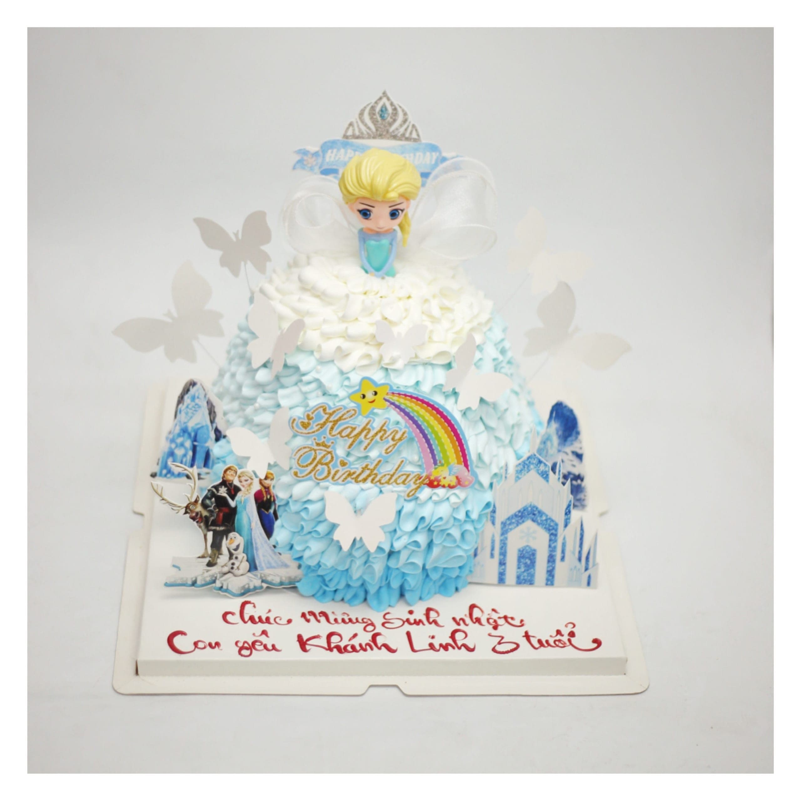 Bánh kem Nữ hoàng băng giá Elsa cho bé gái
