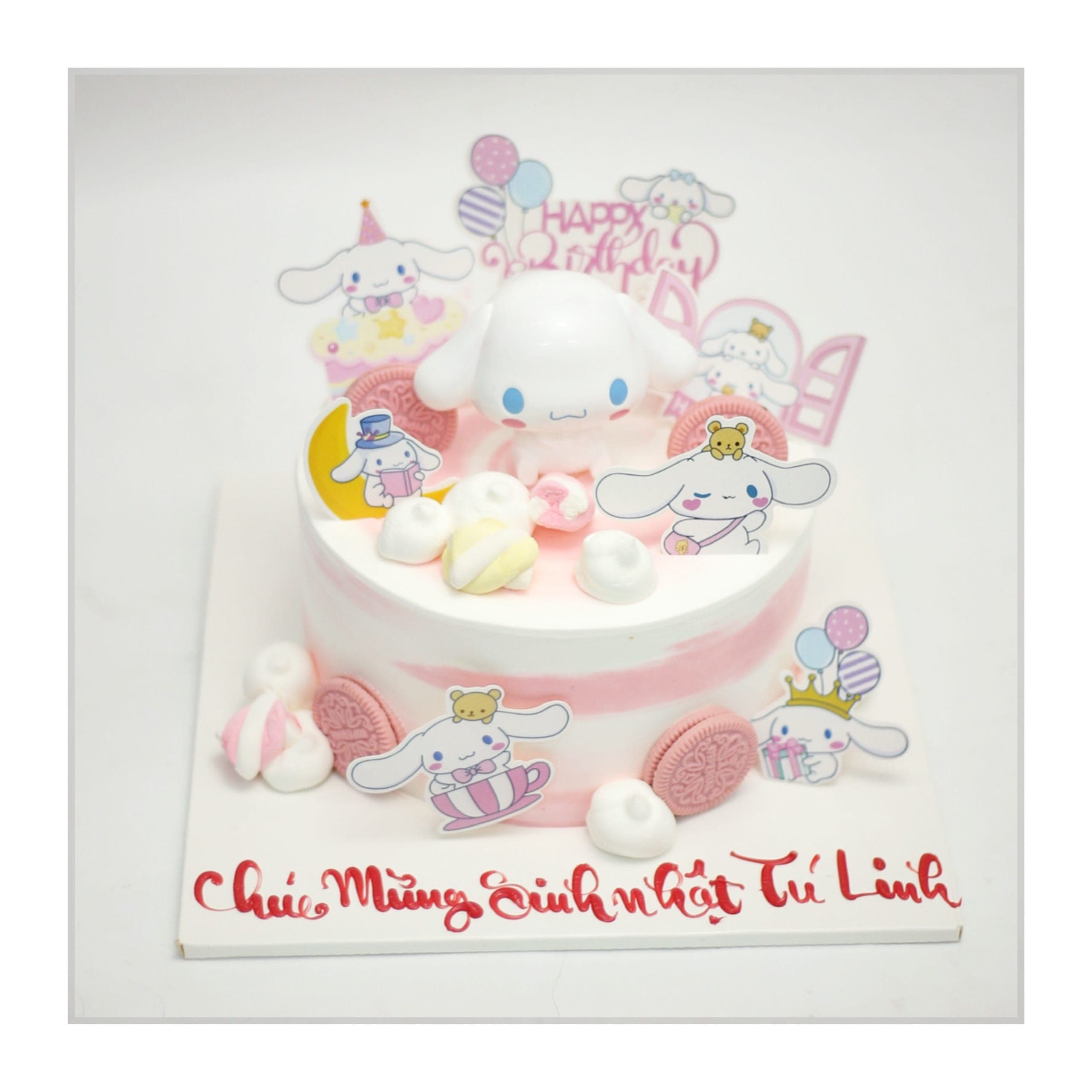 Bánh kem Cinnamoroll tông hồng ngọt ngào cho bé