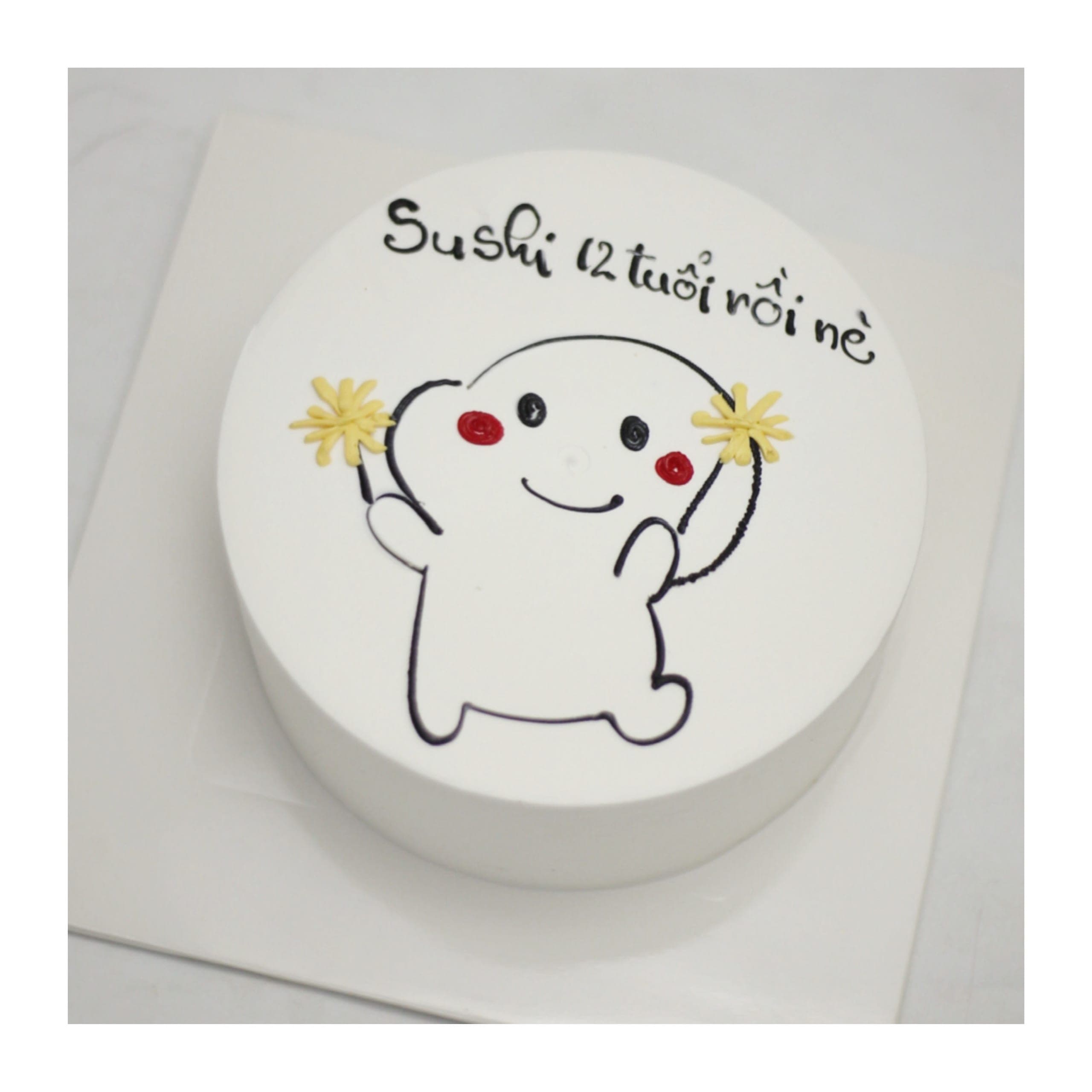 Bánh kem Bento vẽ hình nhân vật dễ thương