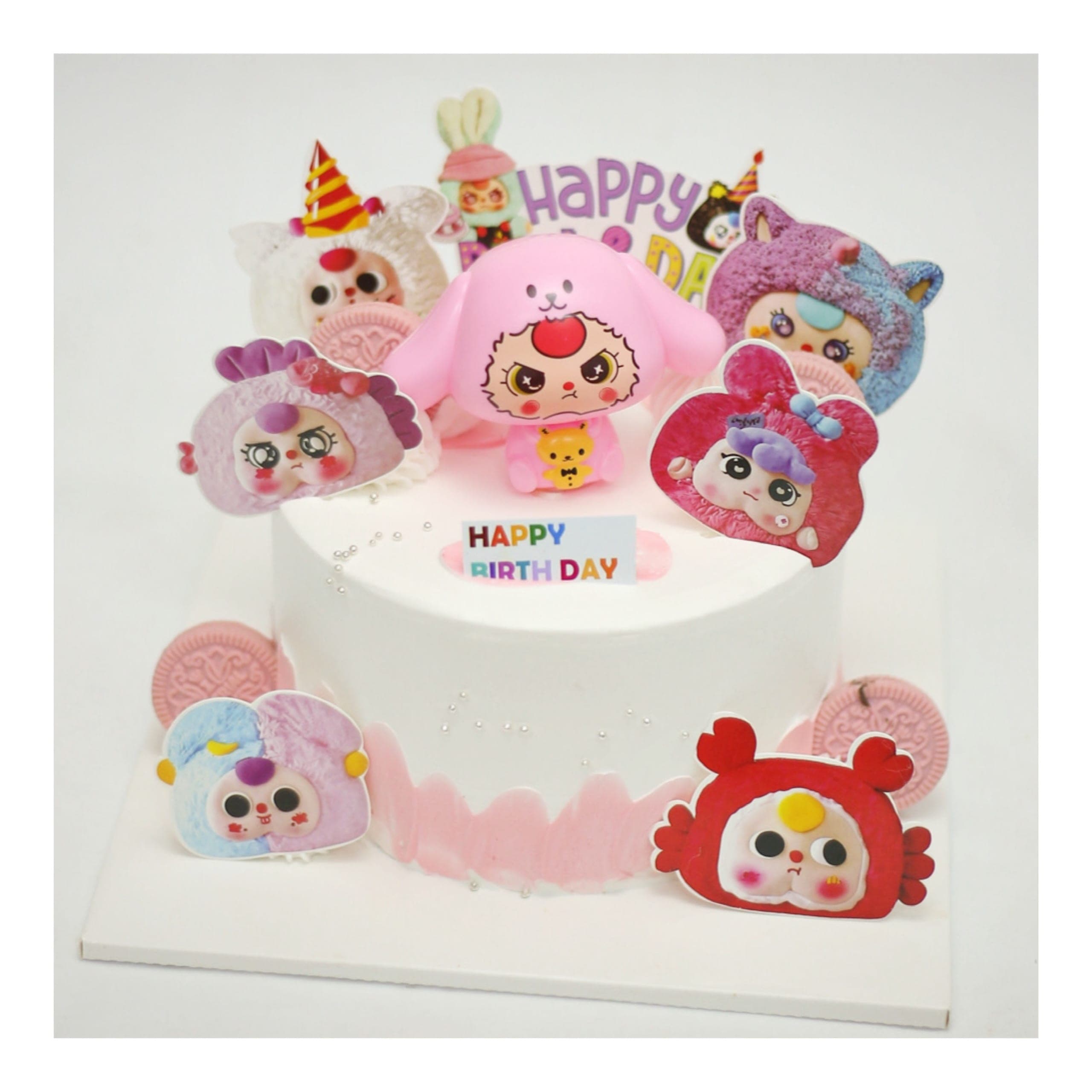 Bánh kem Baby Three phong cách hồng pastel