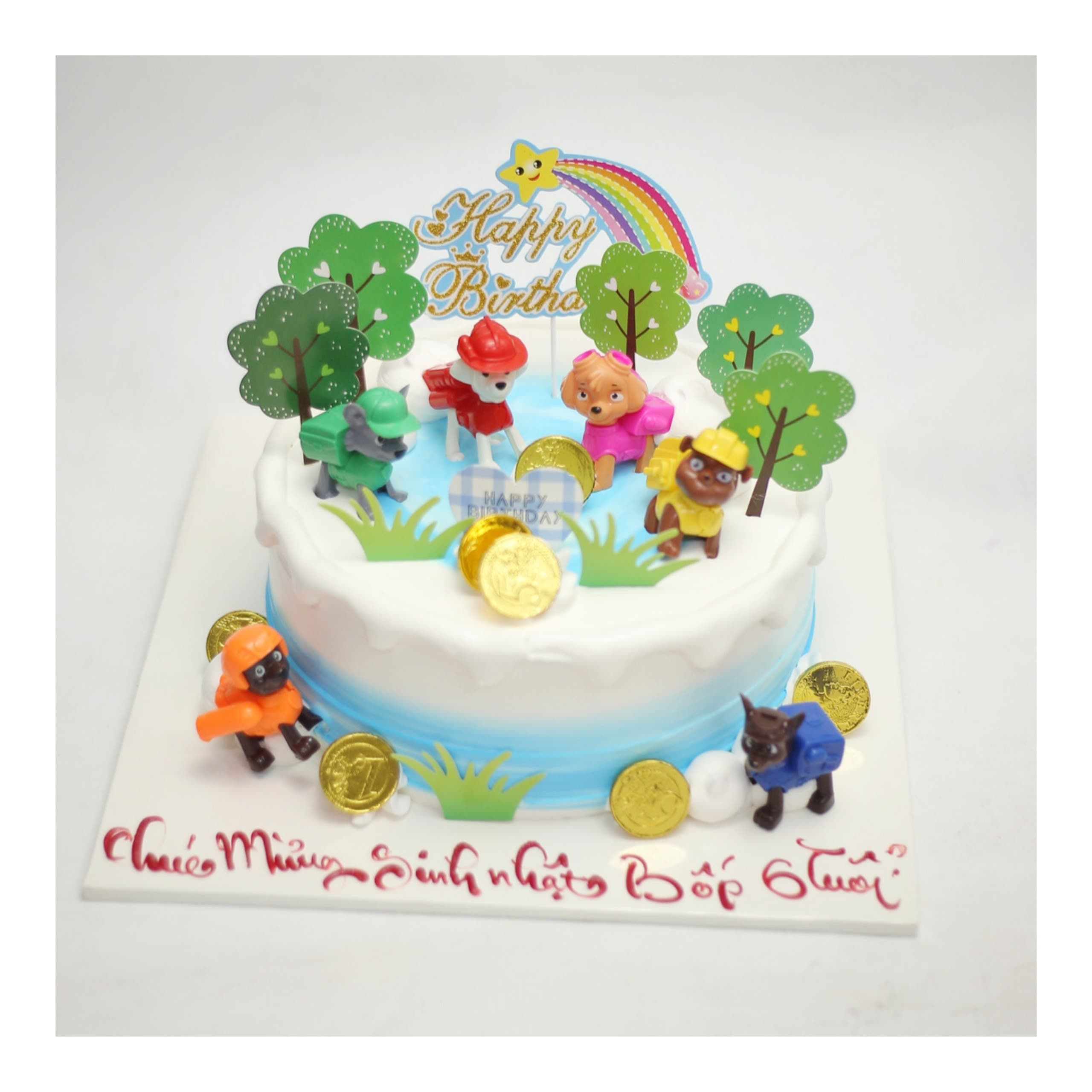 Bánh kem chú chó Paw Patrol năng động