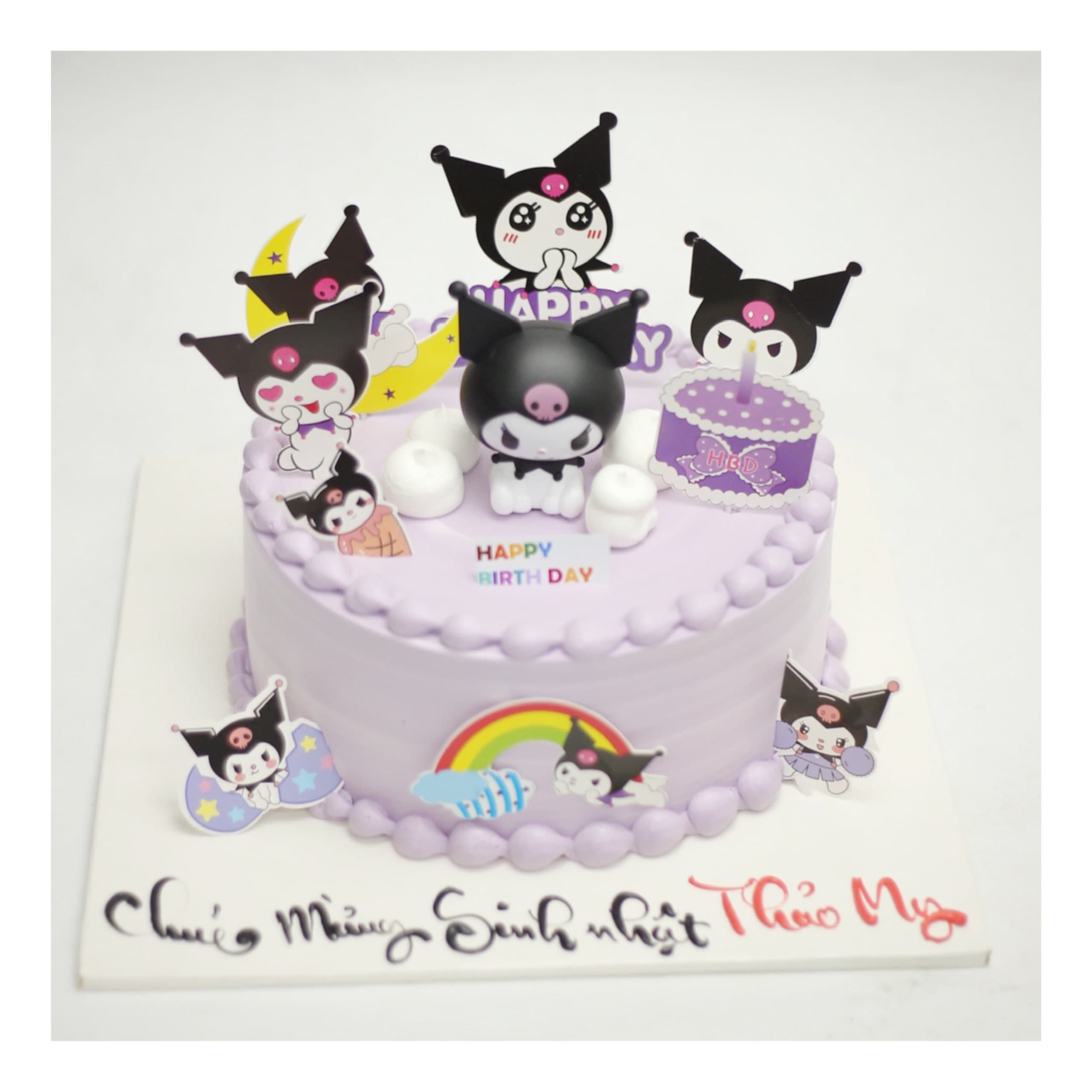 Bánh kem tím cá tính chủ đề Kuromi