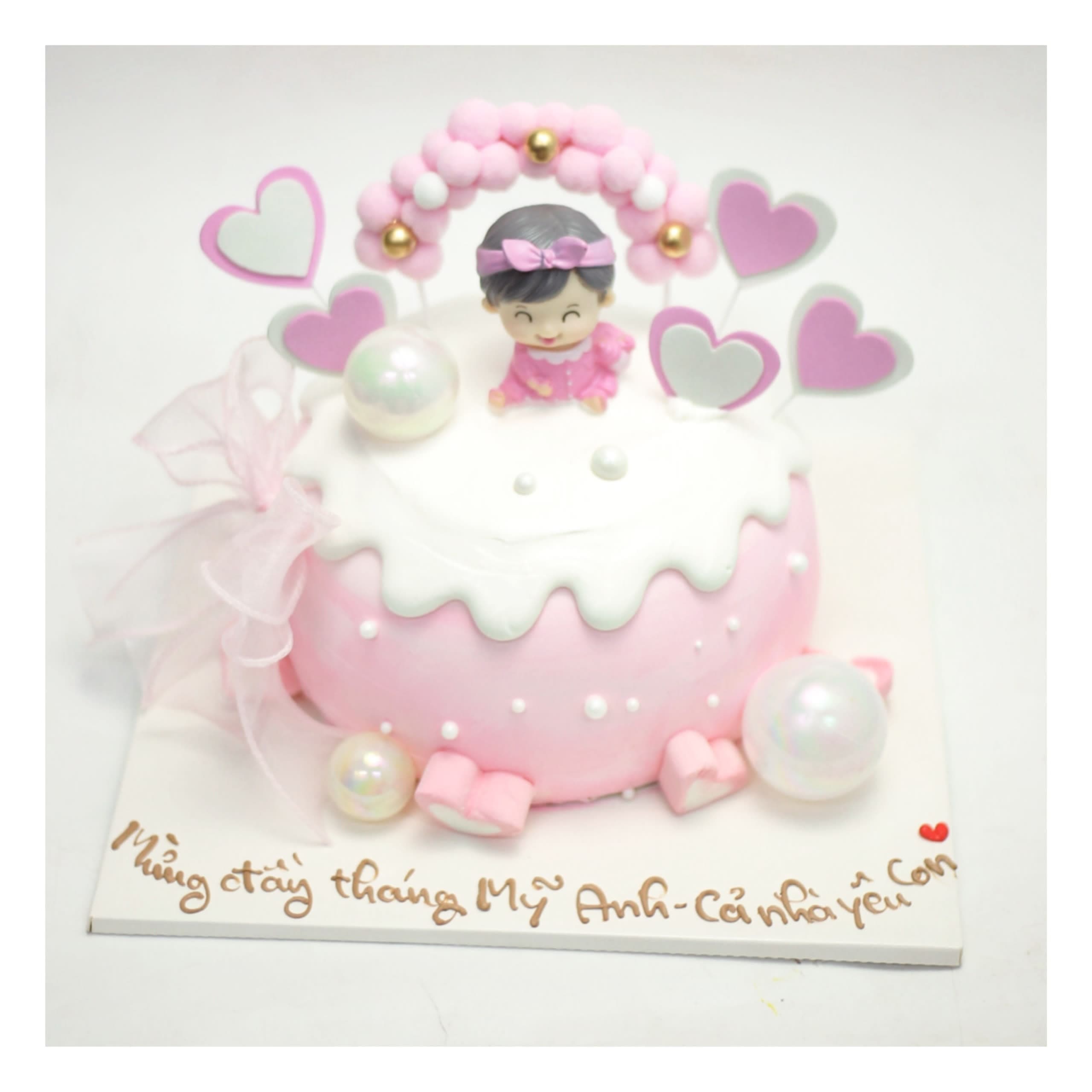 Bánh kem chúc mừng đầy tháng cho bé yêu