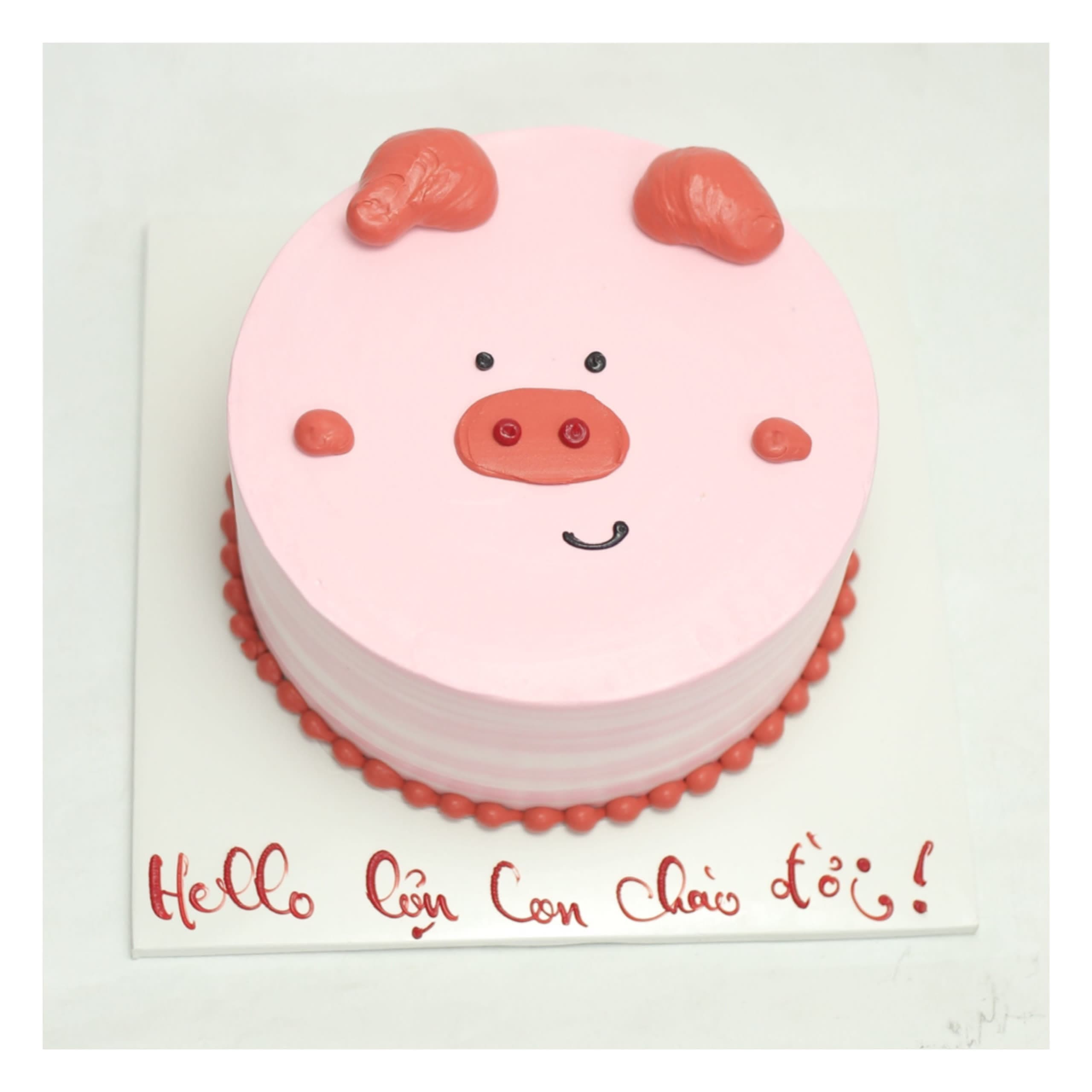 Bánh kem tạo hình chú heo hồng dễ thương