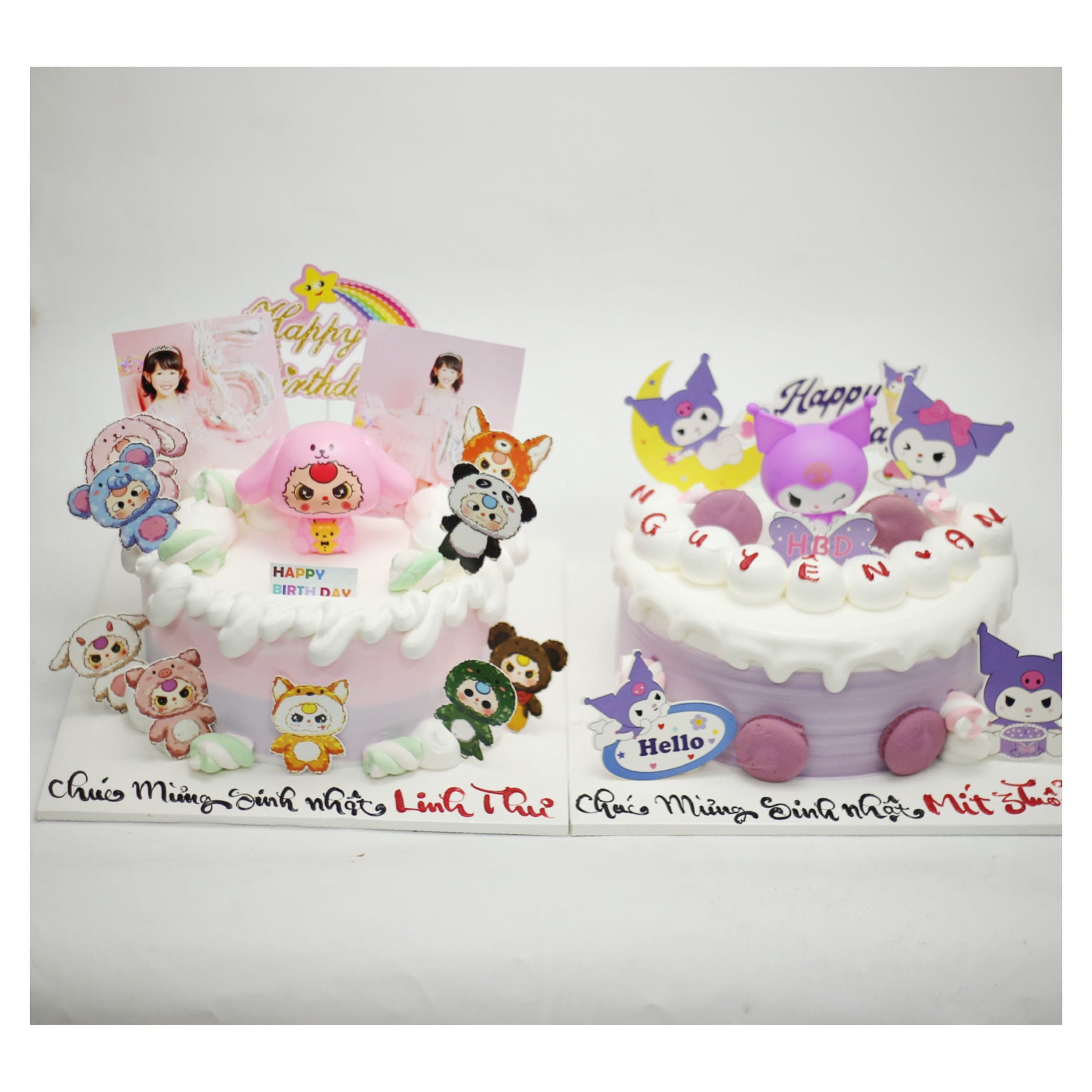 Bánh kem trang trí thú bông và hoạt hình Nhật