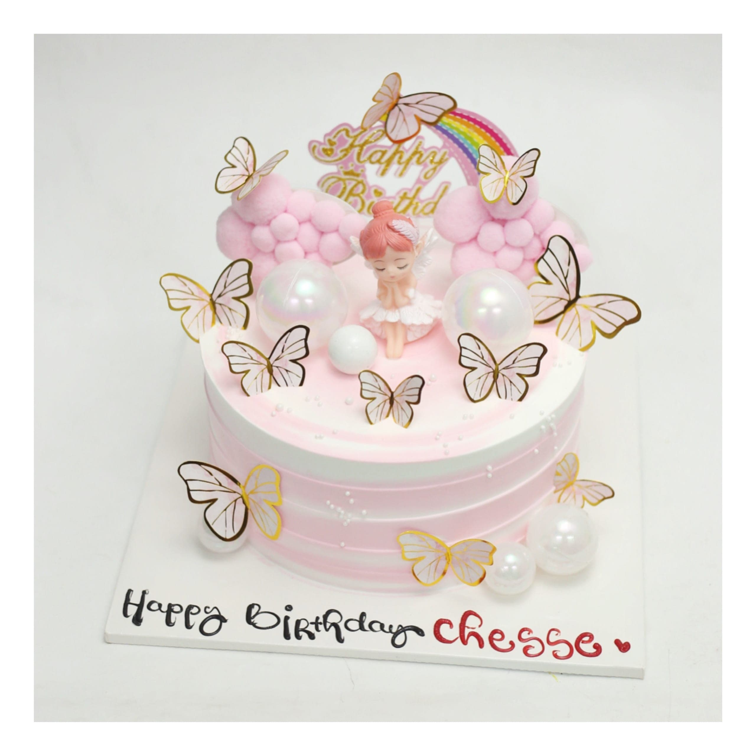 Bánh kem nàng tiên hồng ngọt ngào