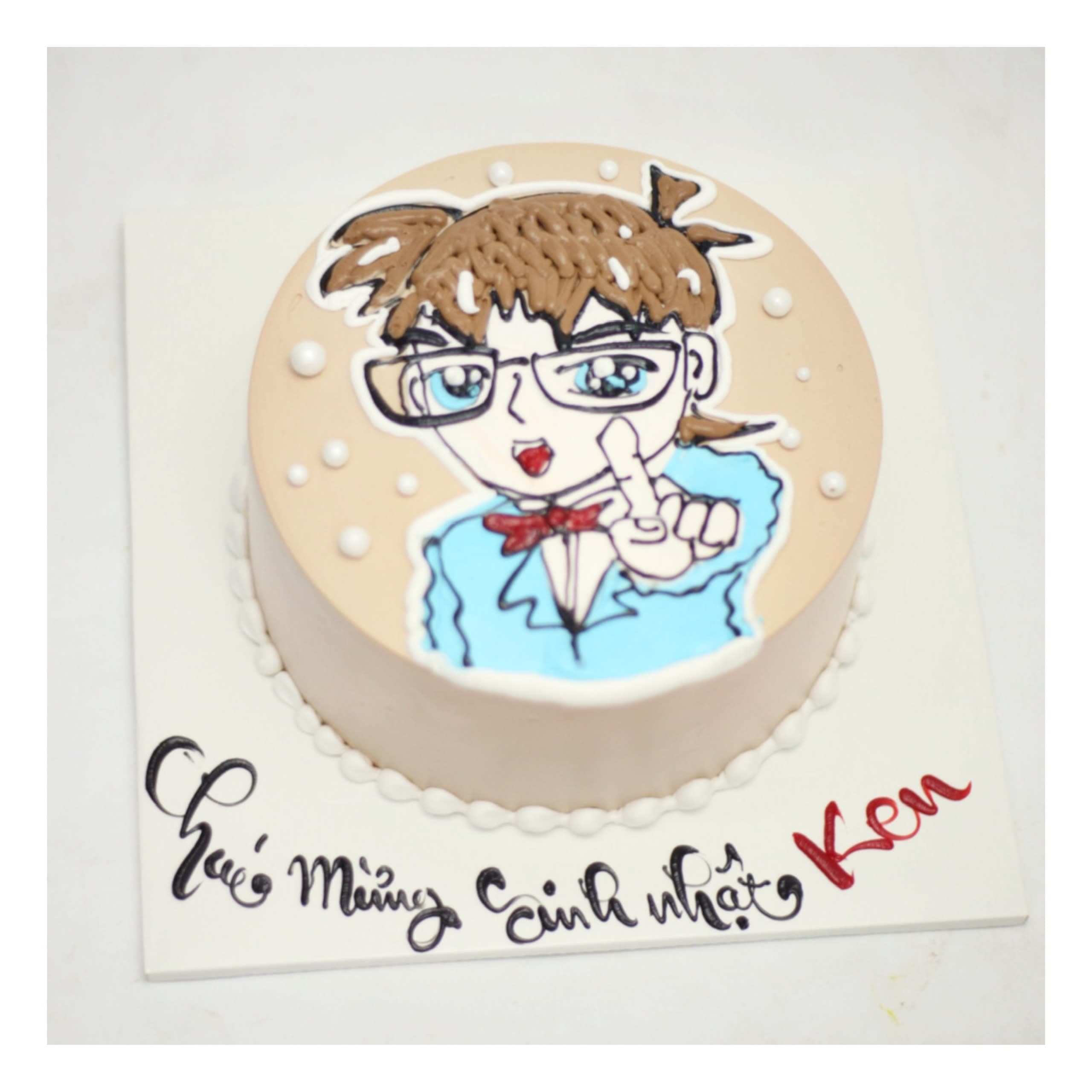 Bánh kem vẽ hình thám tử Conan