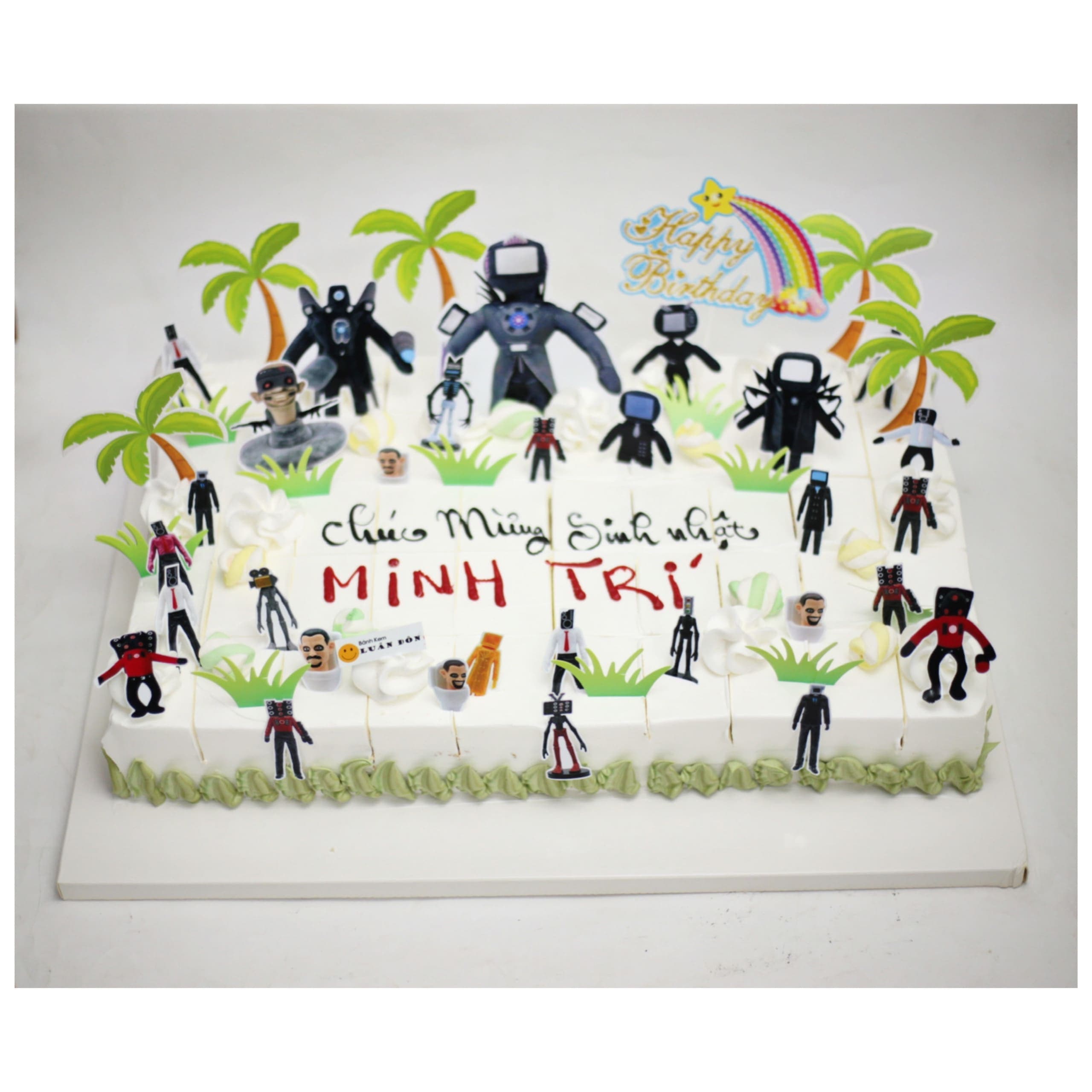 Bánh kem Skibidi Toilet cho bé trai