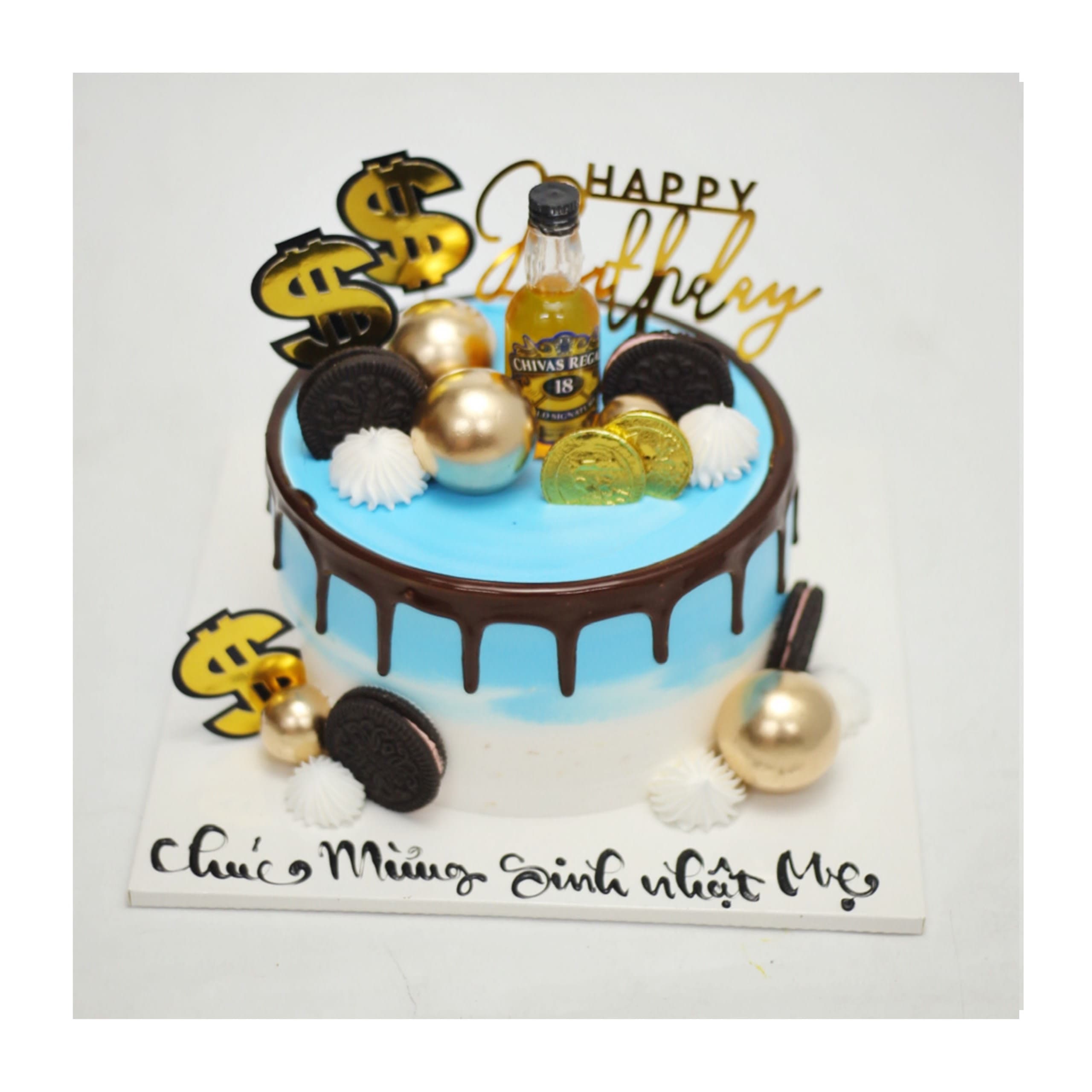 Bánh kem chúc mừng sinh nhật mẹ phong cách sang trọng