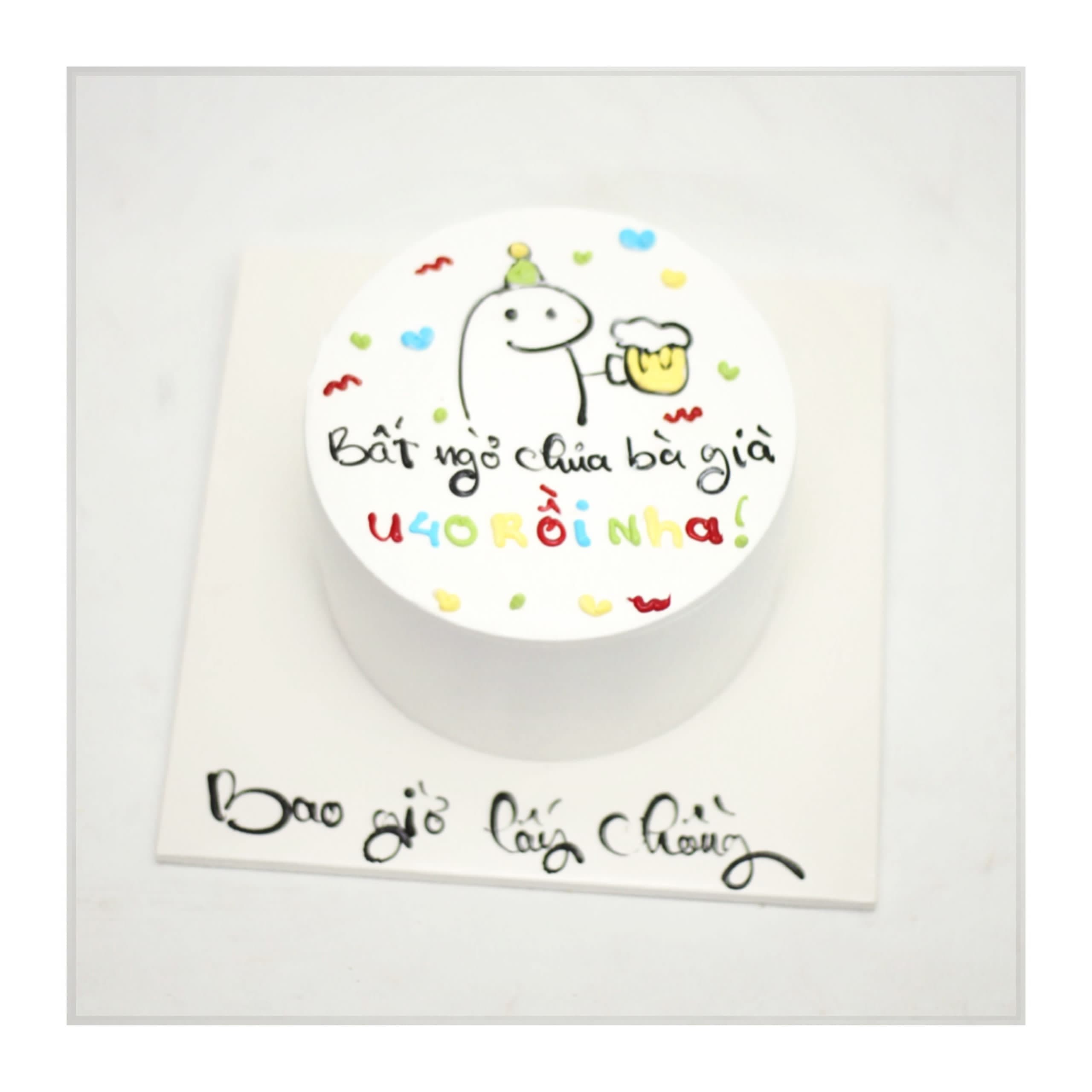 Bánh kem hài hước cho tuổi U40