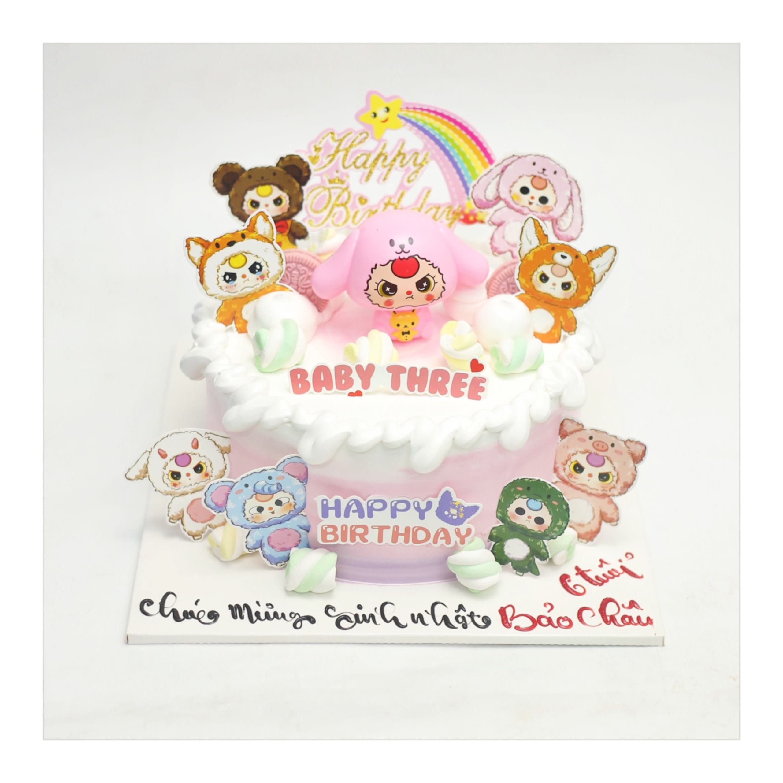 Bánh kem Baby Three chủ đề dễ thương