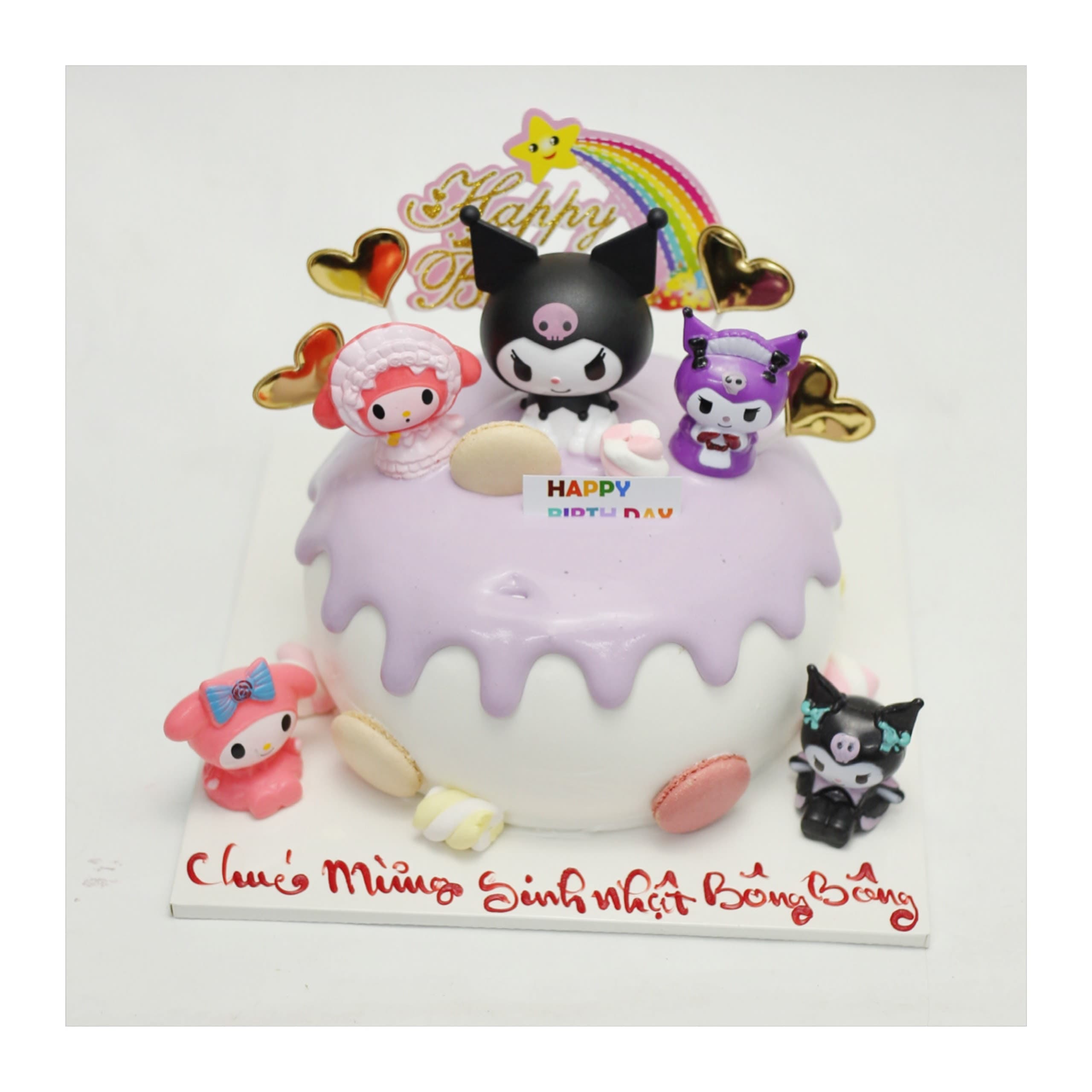Bánh kem tím Kuromi My Melody dễ thương
