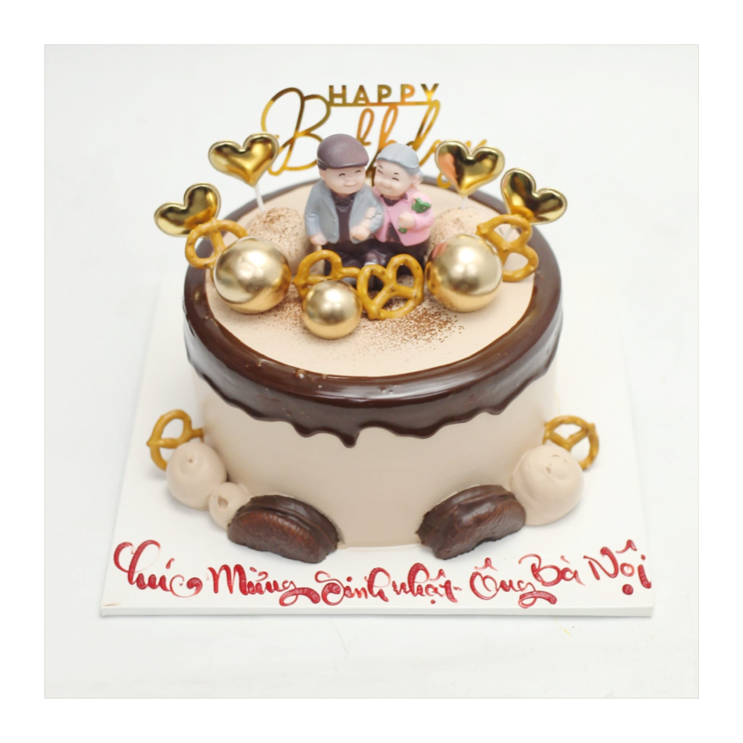 Bánh kem ông bà hạnh phúc bình yên