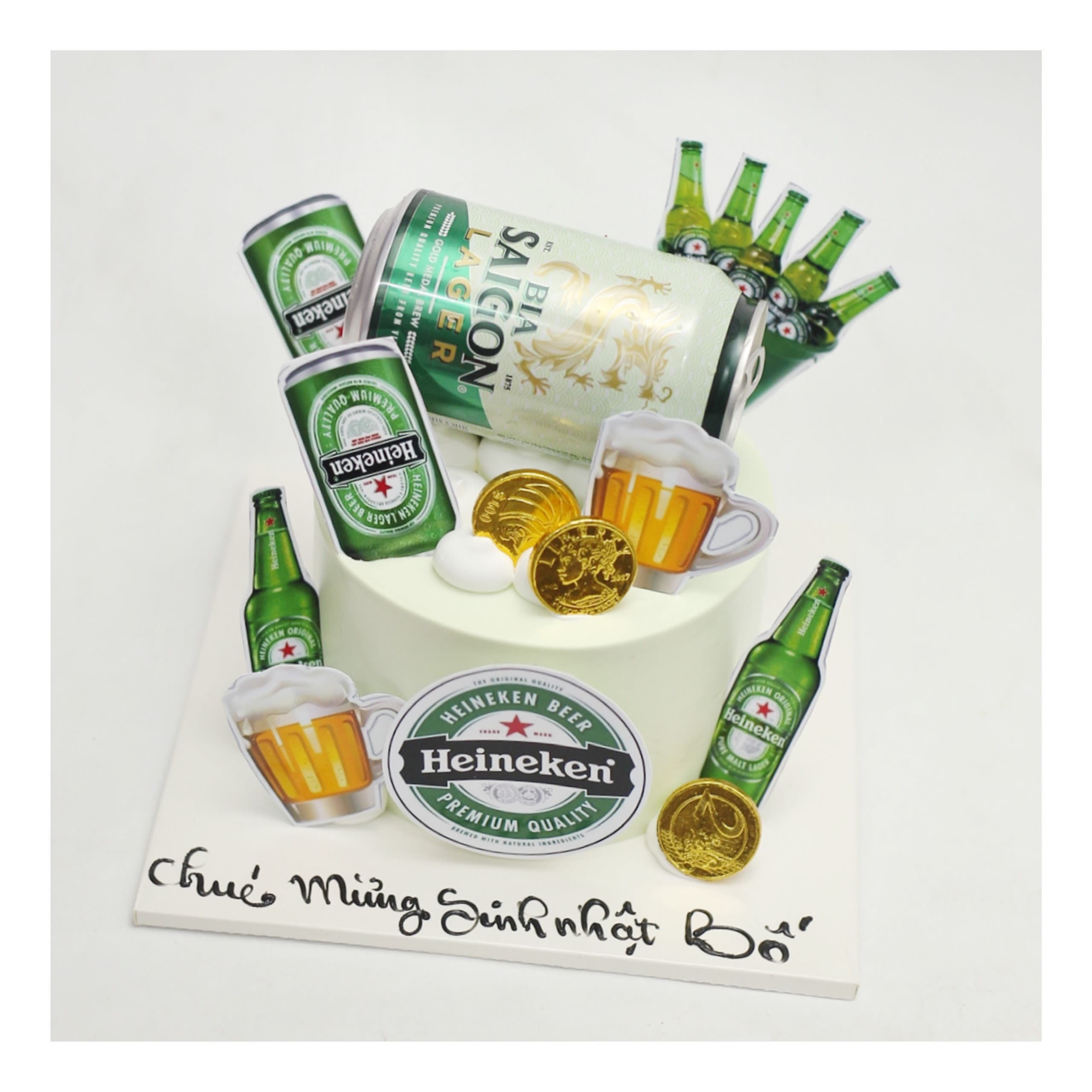 Bánh kem bia Heineken Bia Sài Gòn