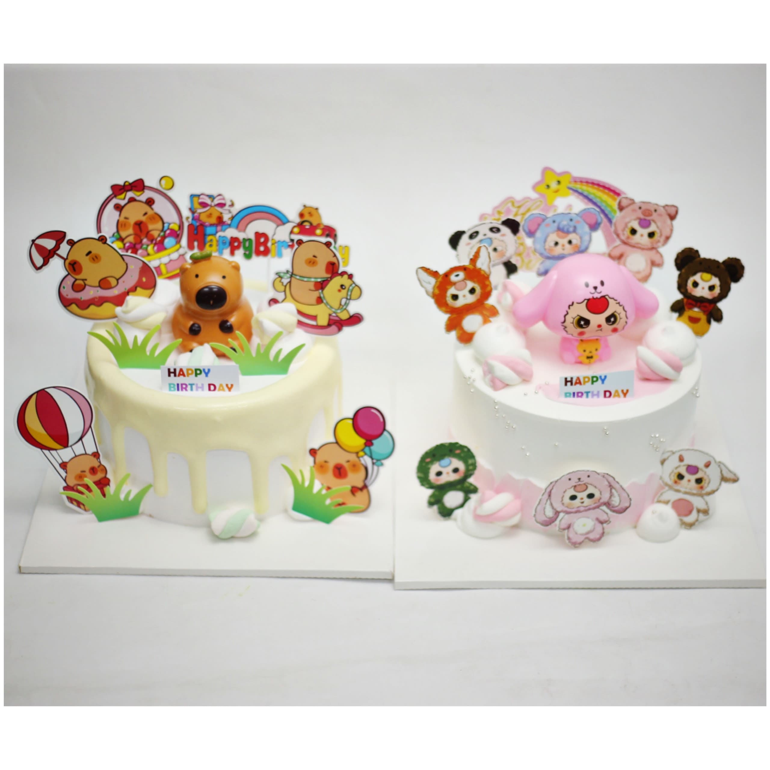 Bánh kem Capybara và Baby Three tươi sáng