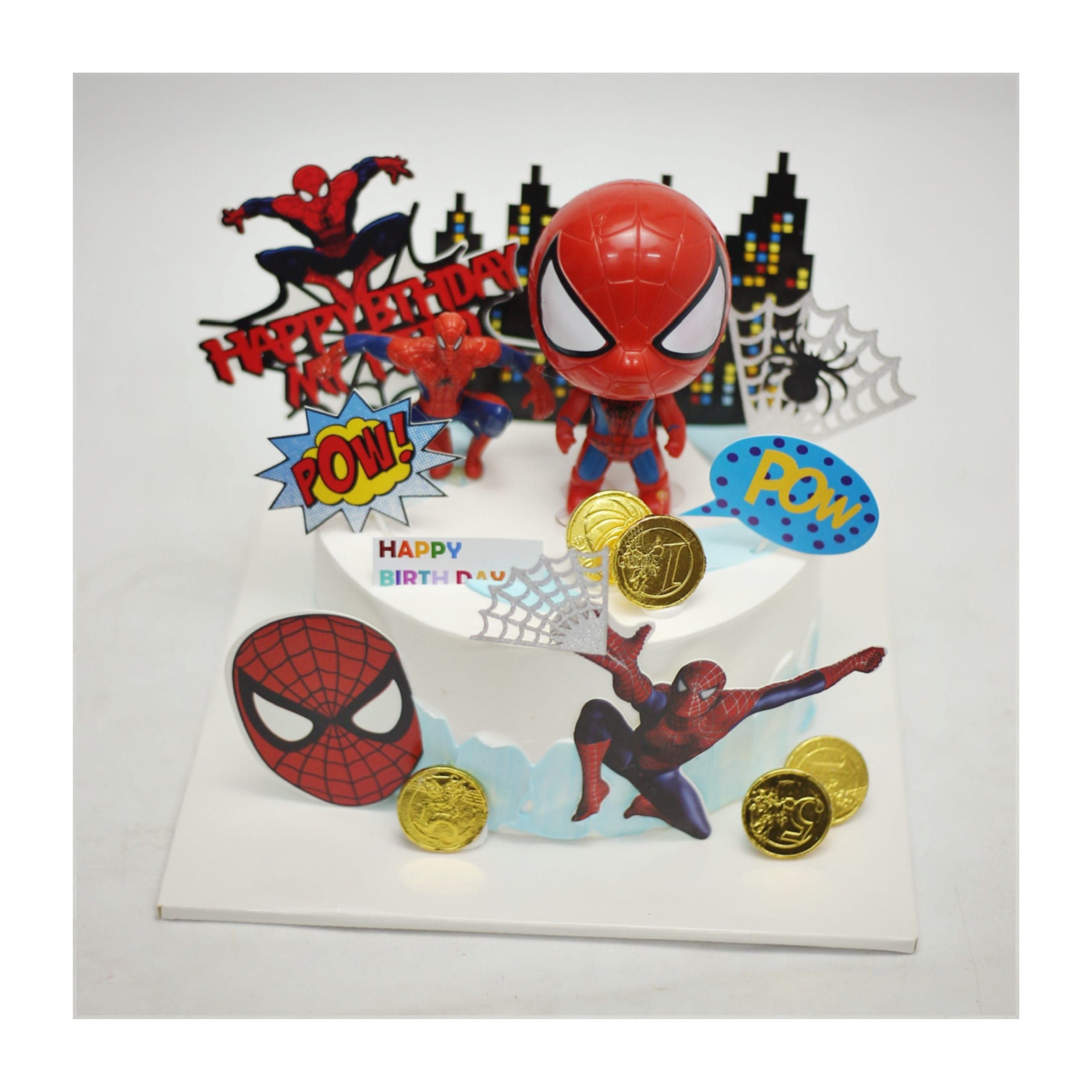 Bánh kem siêu anh hùng Spider-Man đỏ xanh