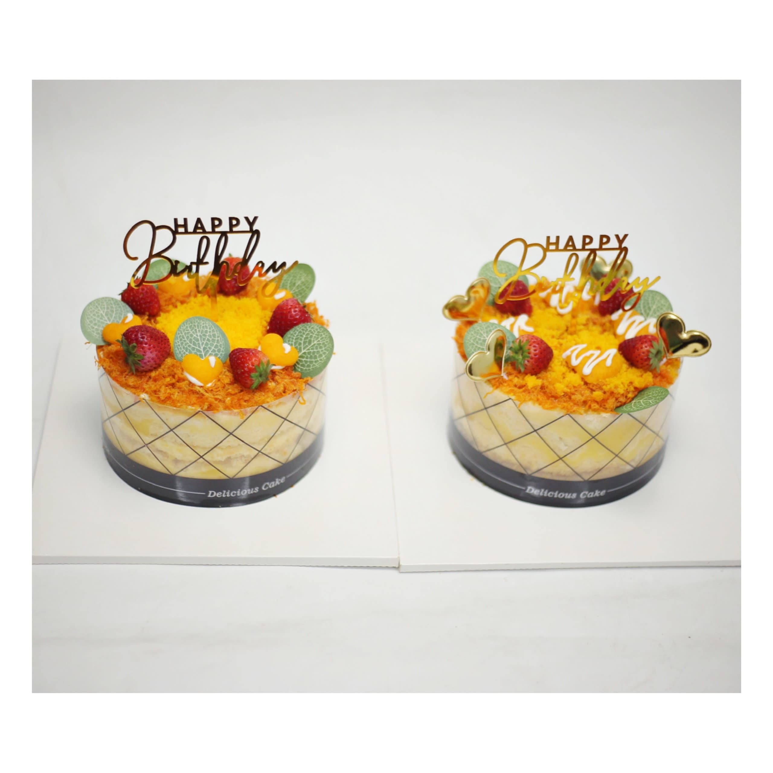 Combo bánh bông lan trứng muối dâu tây