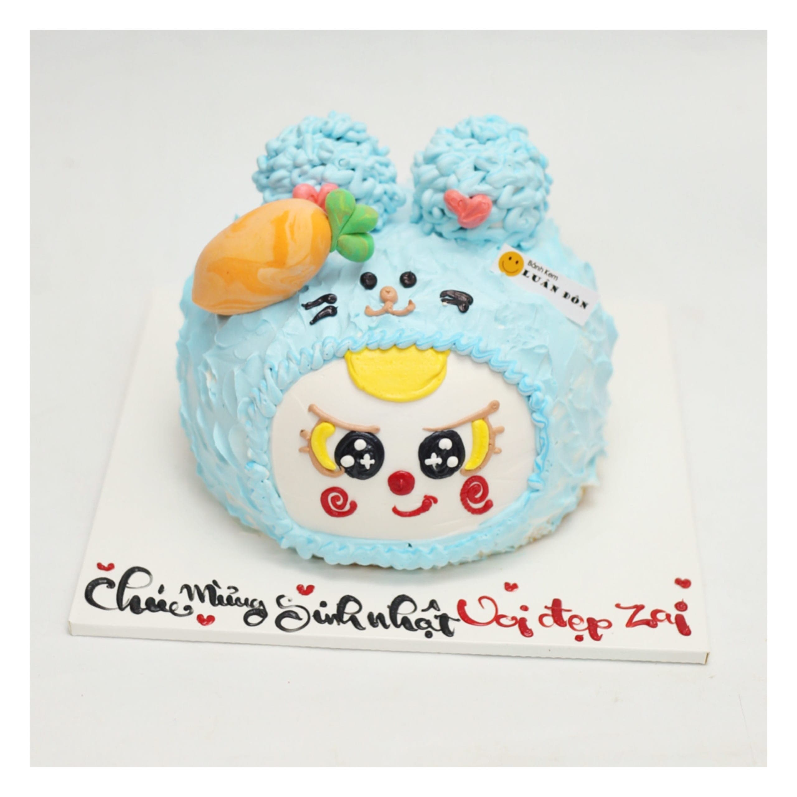 Bánh kem tạo hình bé thỏ xanh đáng yêu