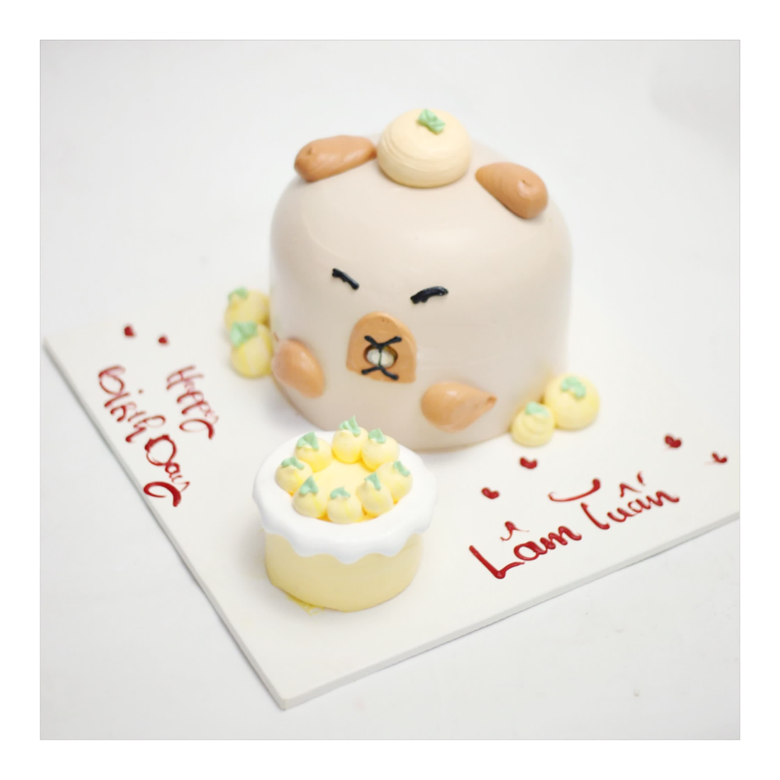 Bánh kem tạo hình chú heo nhỏ ngộ nghĩnh