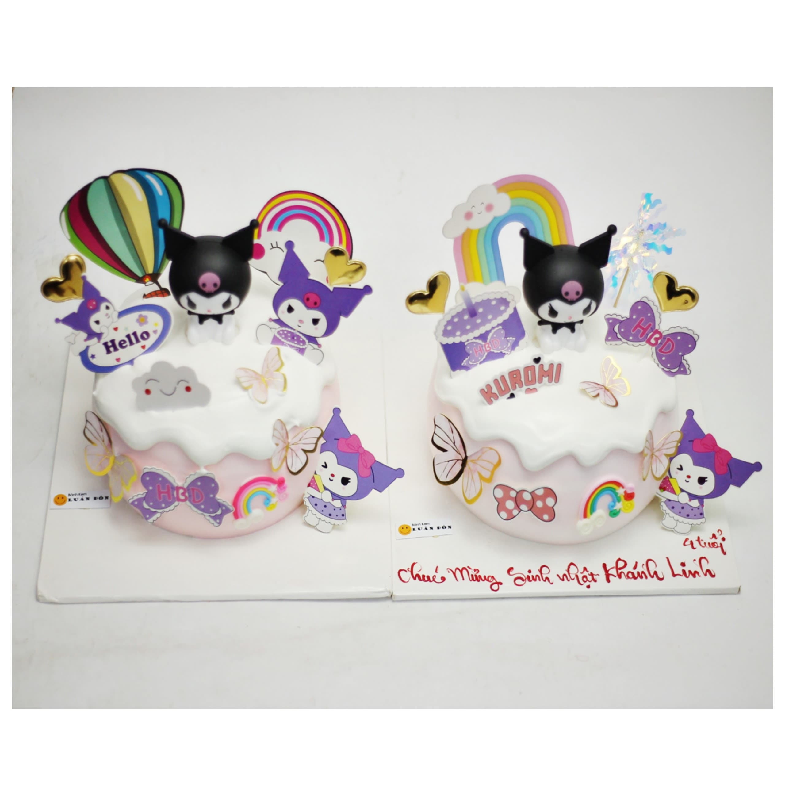 Bánh kem Kuromi tím mộng mơ cho bé gái