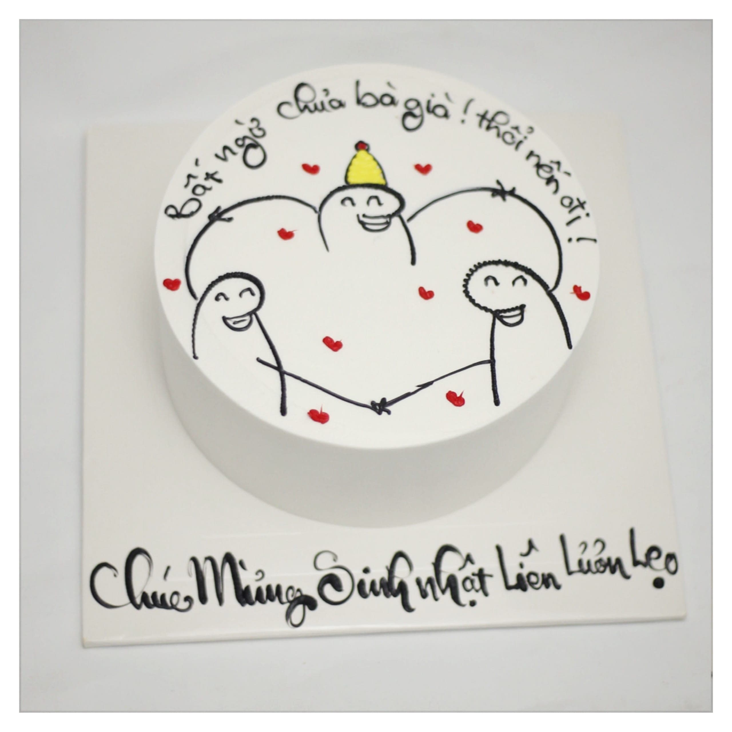 Bánh kem vẽ hình Flork hài hước vui nhộn