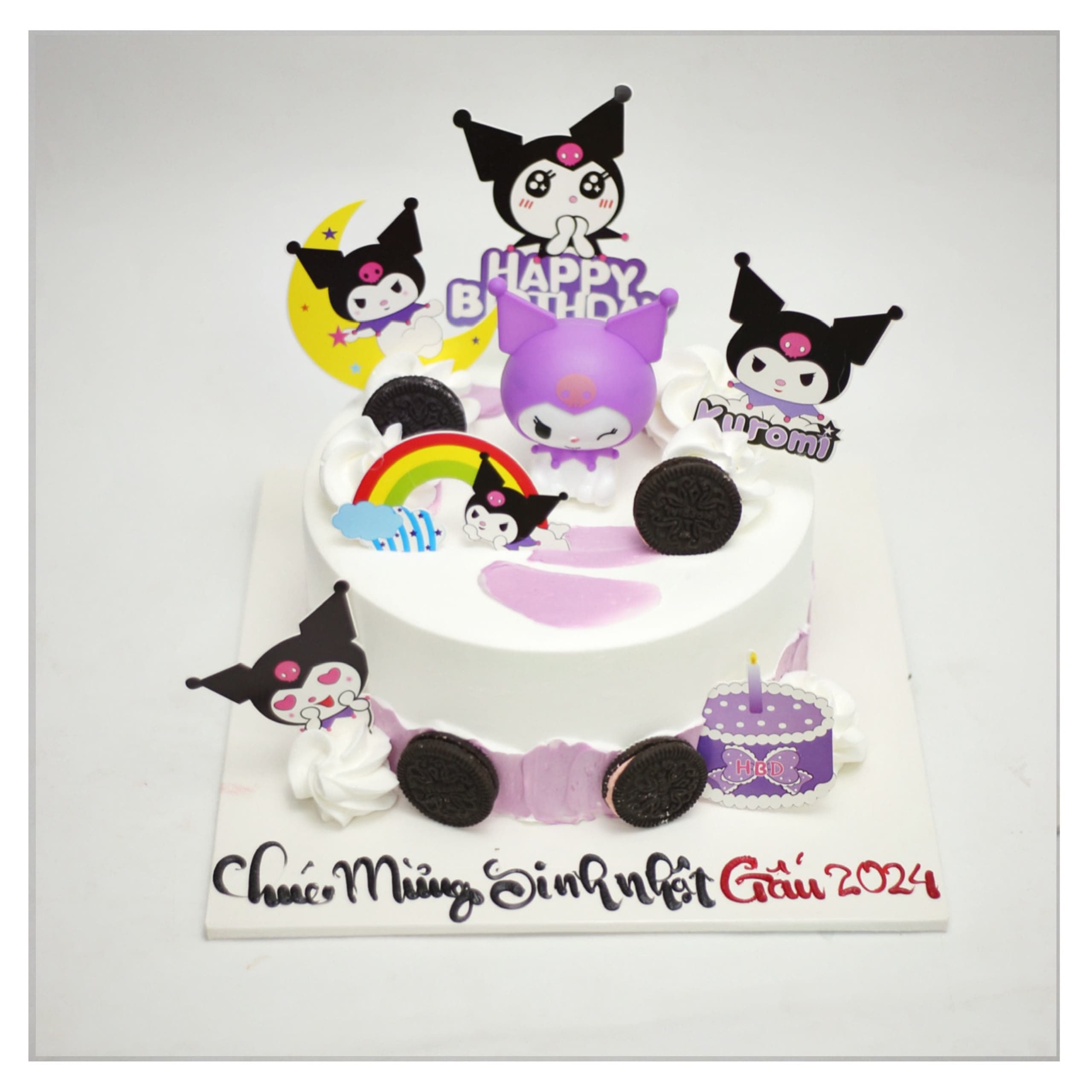 Bánh kem Kuromi tím mộng mơ