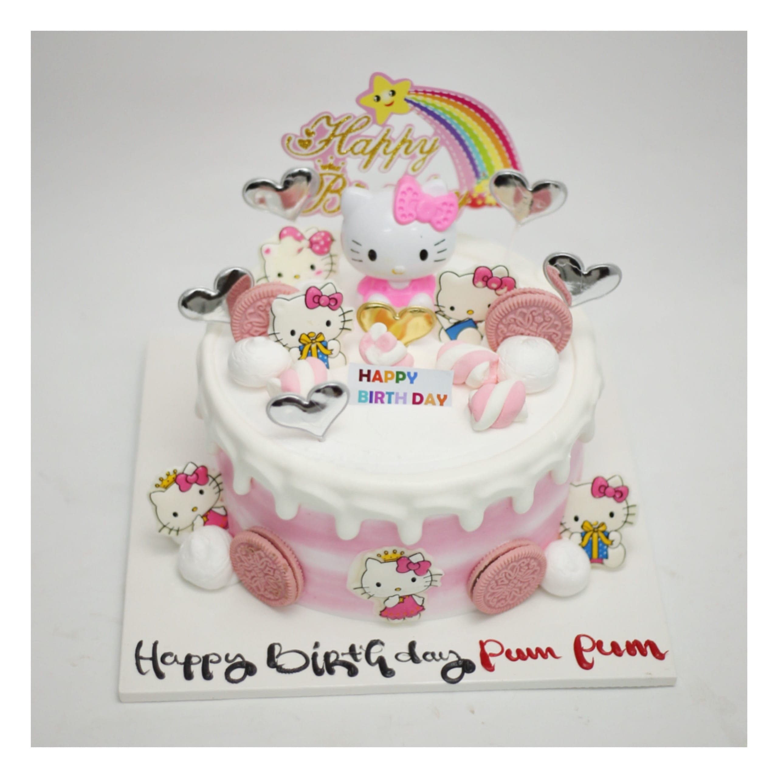 Bánh kem Hello Kitty hồng dễ thương